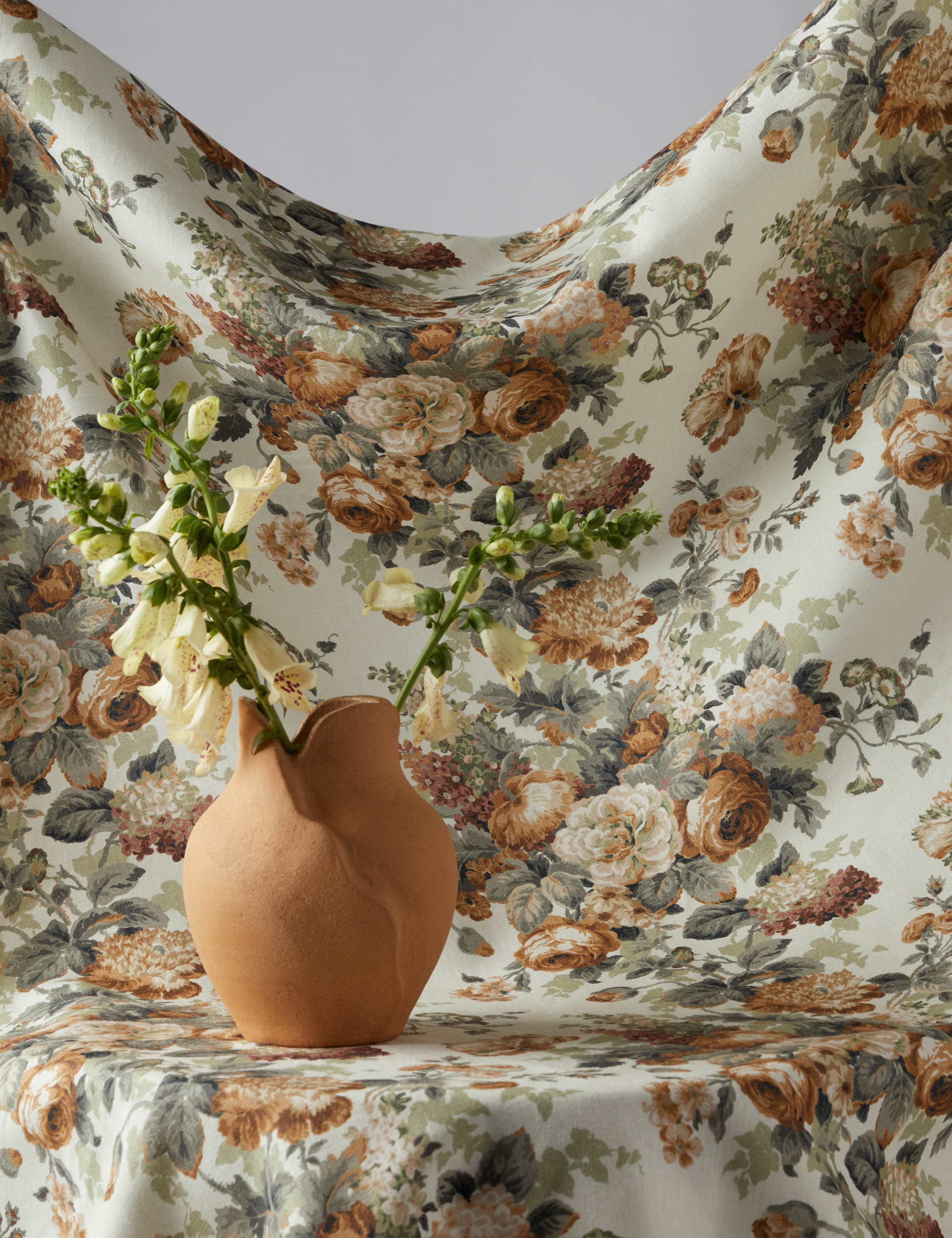 Soter Upholstery Fabric | Lush Leaf & Blossom Pattern
