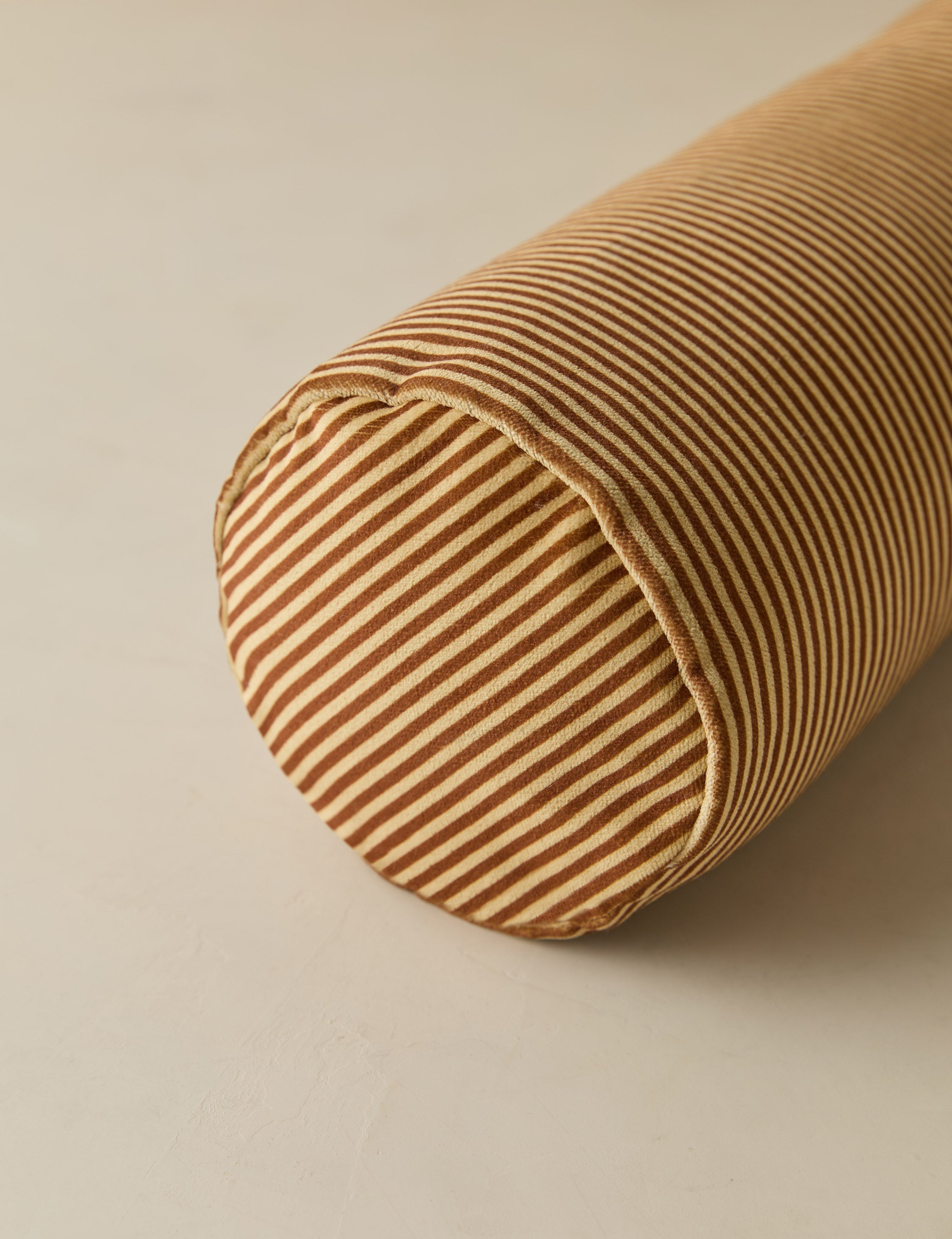 Bela Bolster Pillow | Striped Velvet Design, Oversized Accent