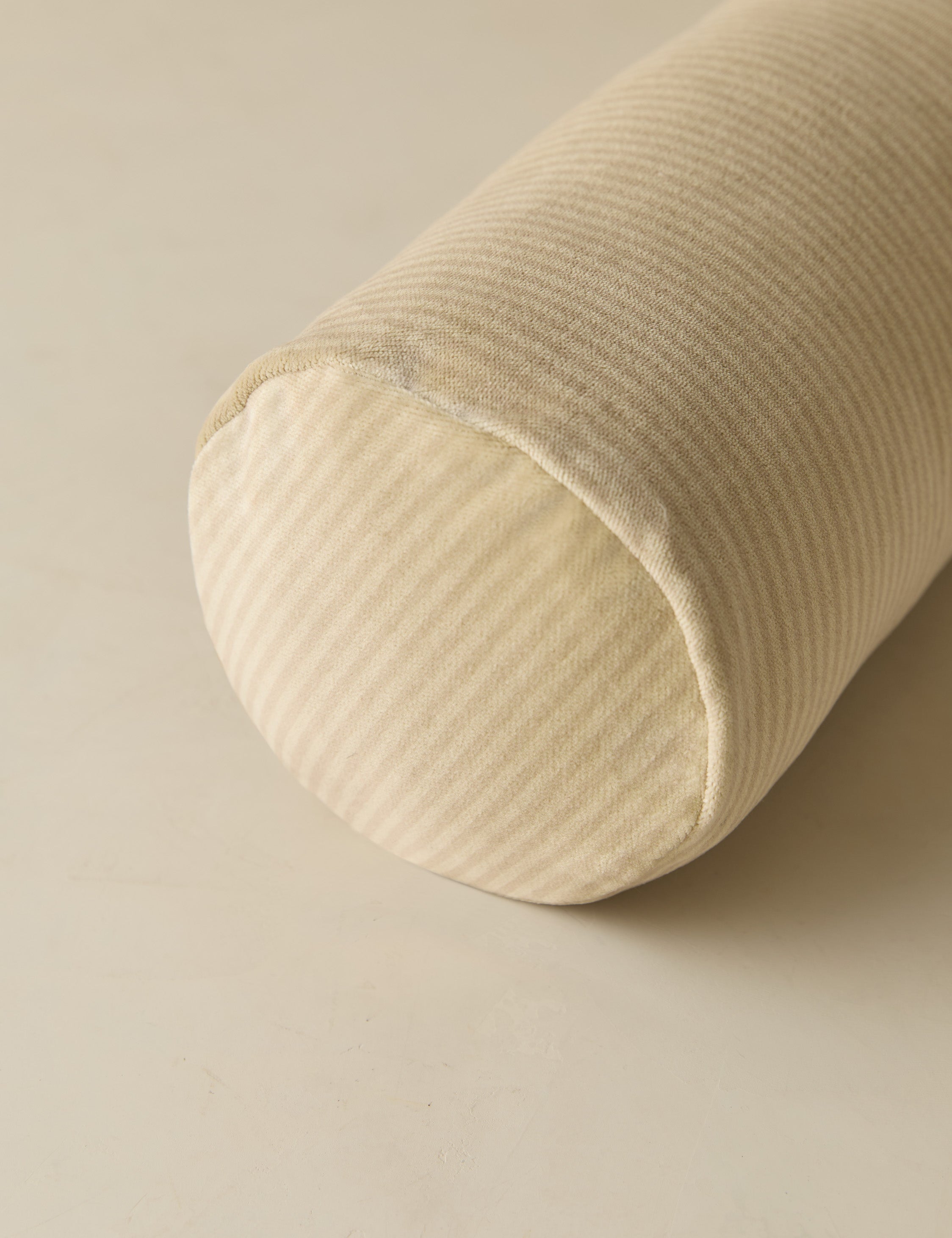 Bello Long Bolster Pillow | Striped Velvet Design