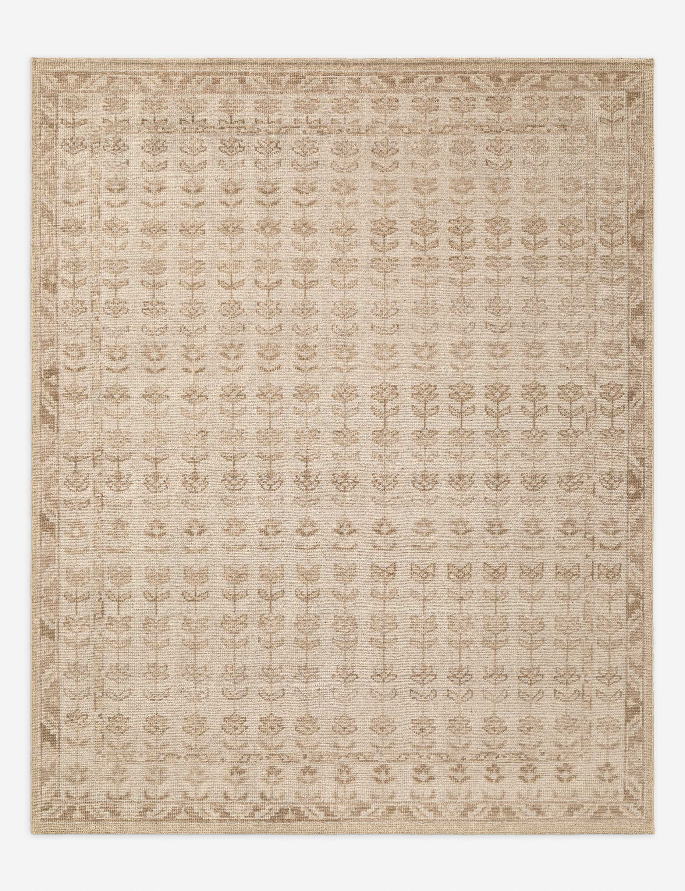 Bela Hand-Knotted Rug | Sardinian Wool, Floral Motif