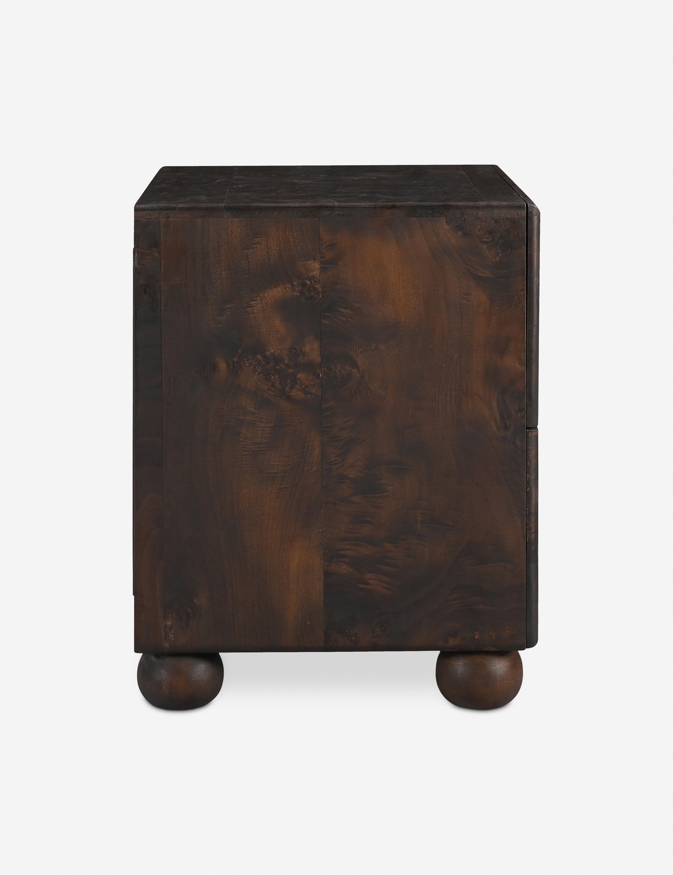 Briar Nightstand | Burl and Brass, Two Spacious Drawers