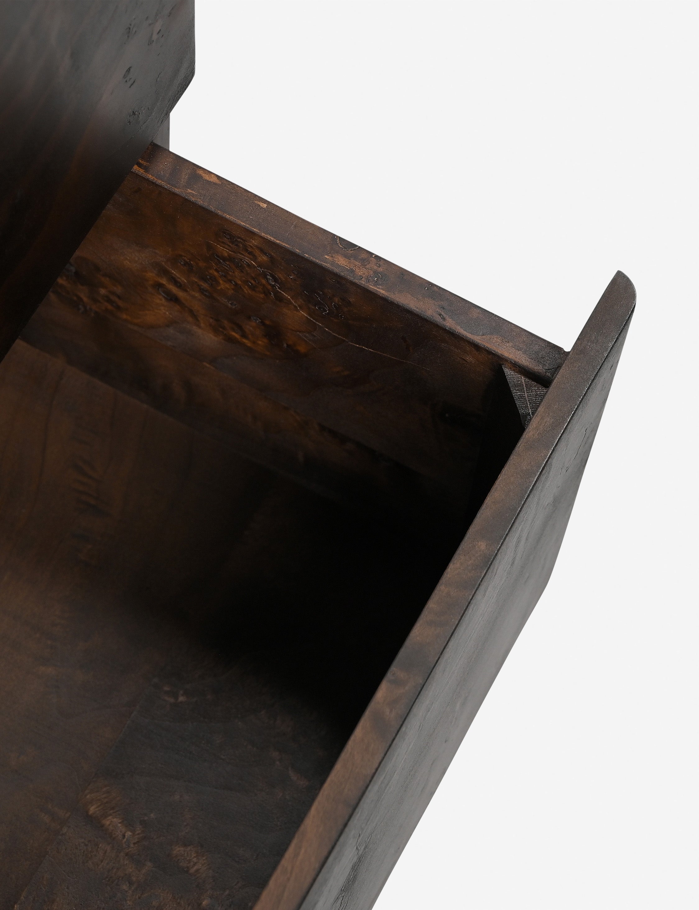 Briar Nightstand | Burl and Brass, Two Spacious Drawers