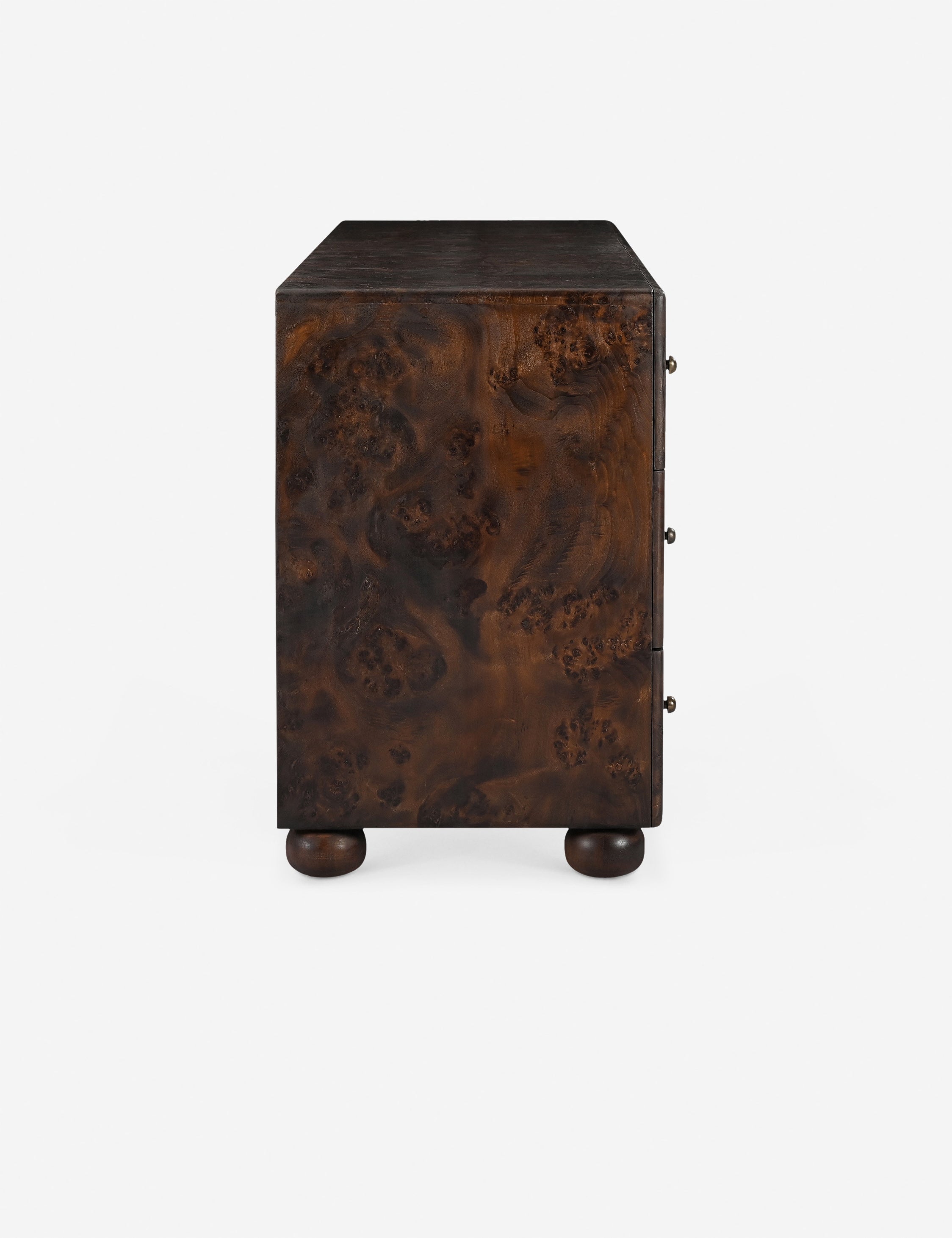 Bello Dresser | Burl & Brass Finish, Six Spacious Drawers