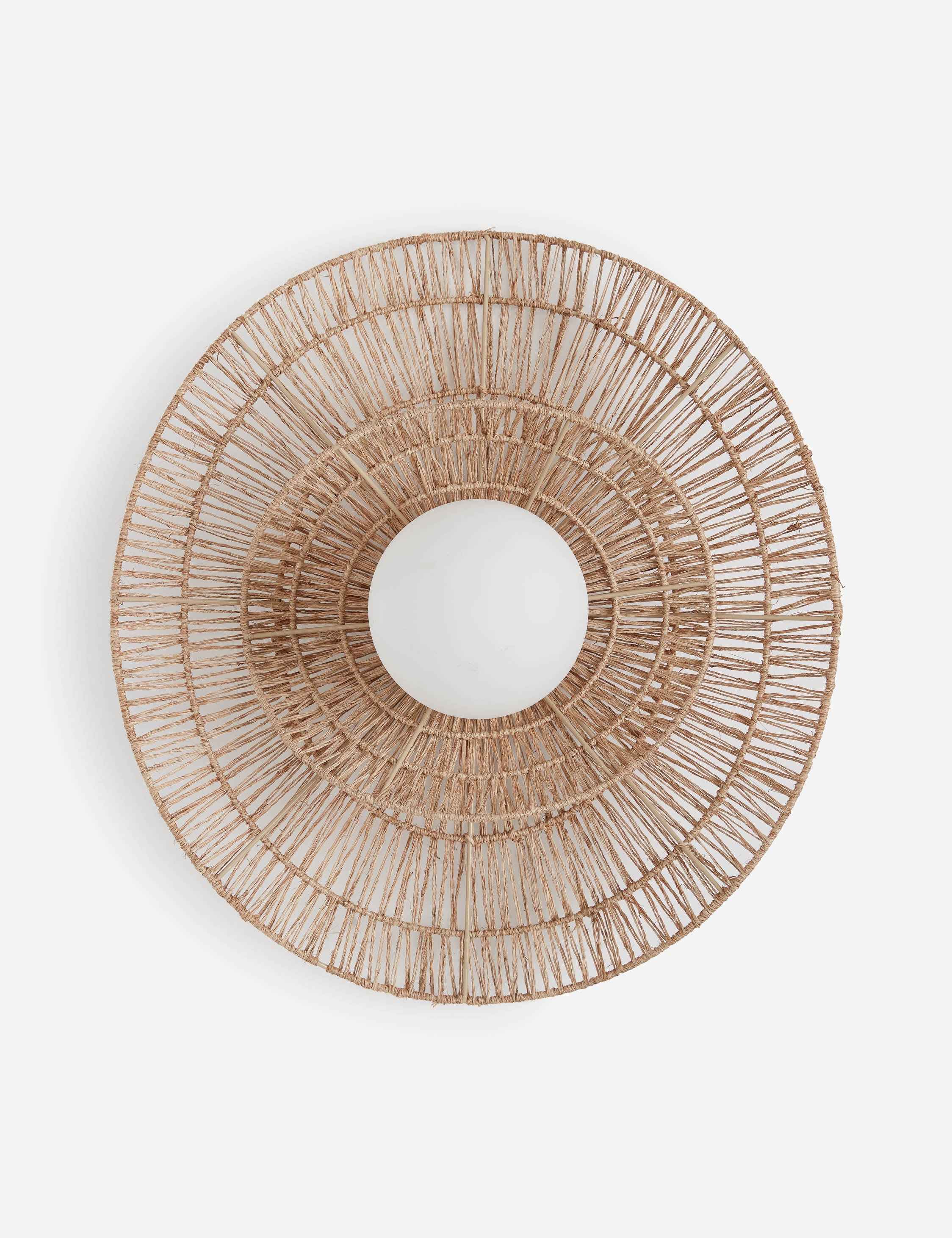 Vela Double Tier Sconce | Woven Jute Shades, Versatile Design
