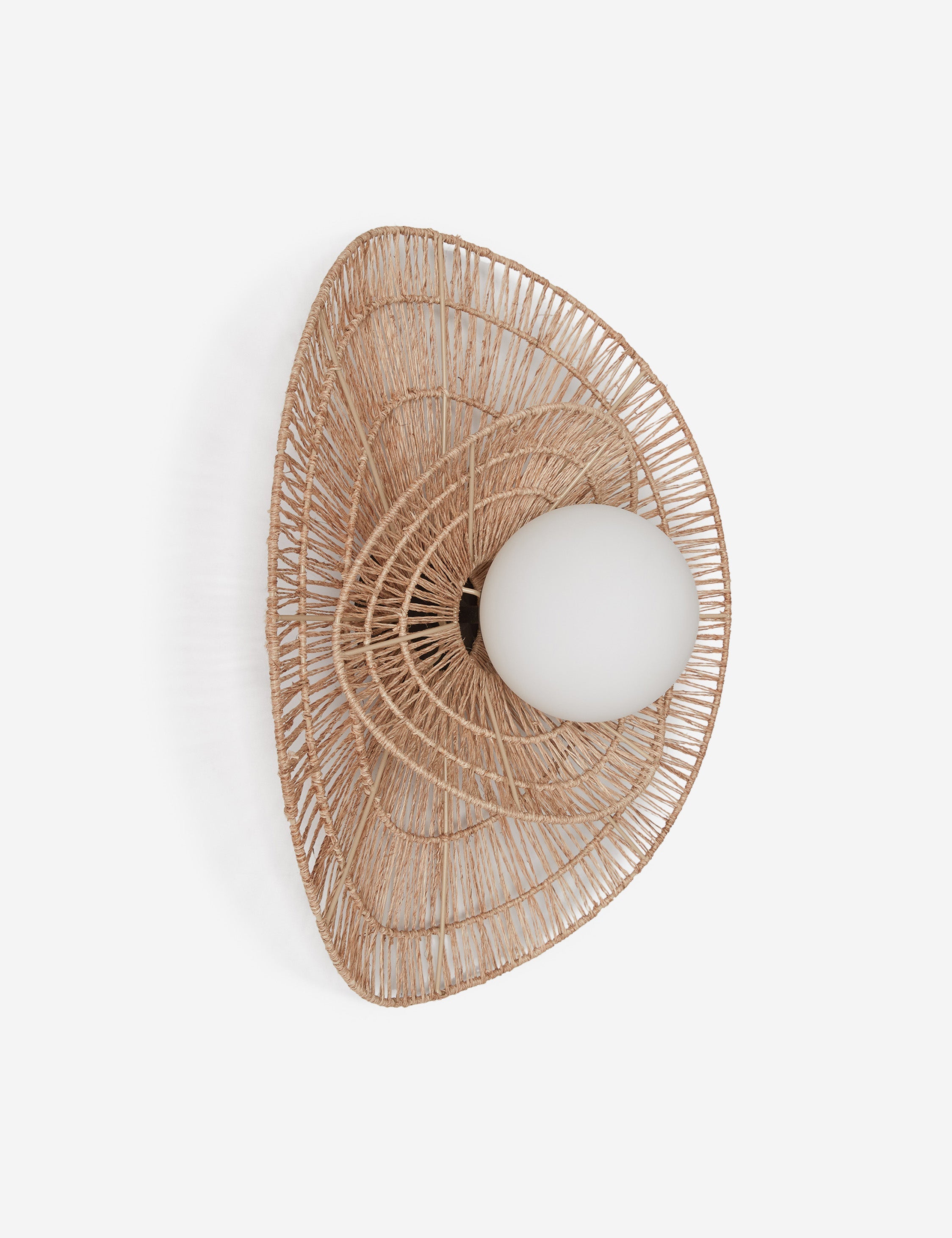Vela Double Tier Sconce | Woven Jute Shades, Versatile Design