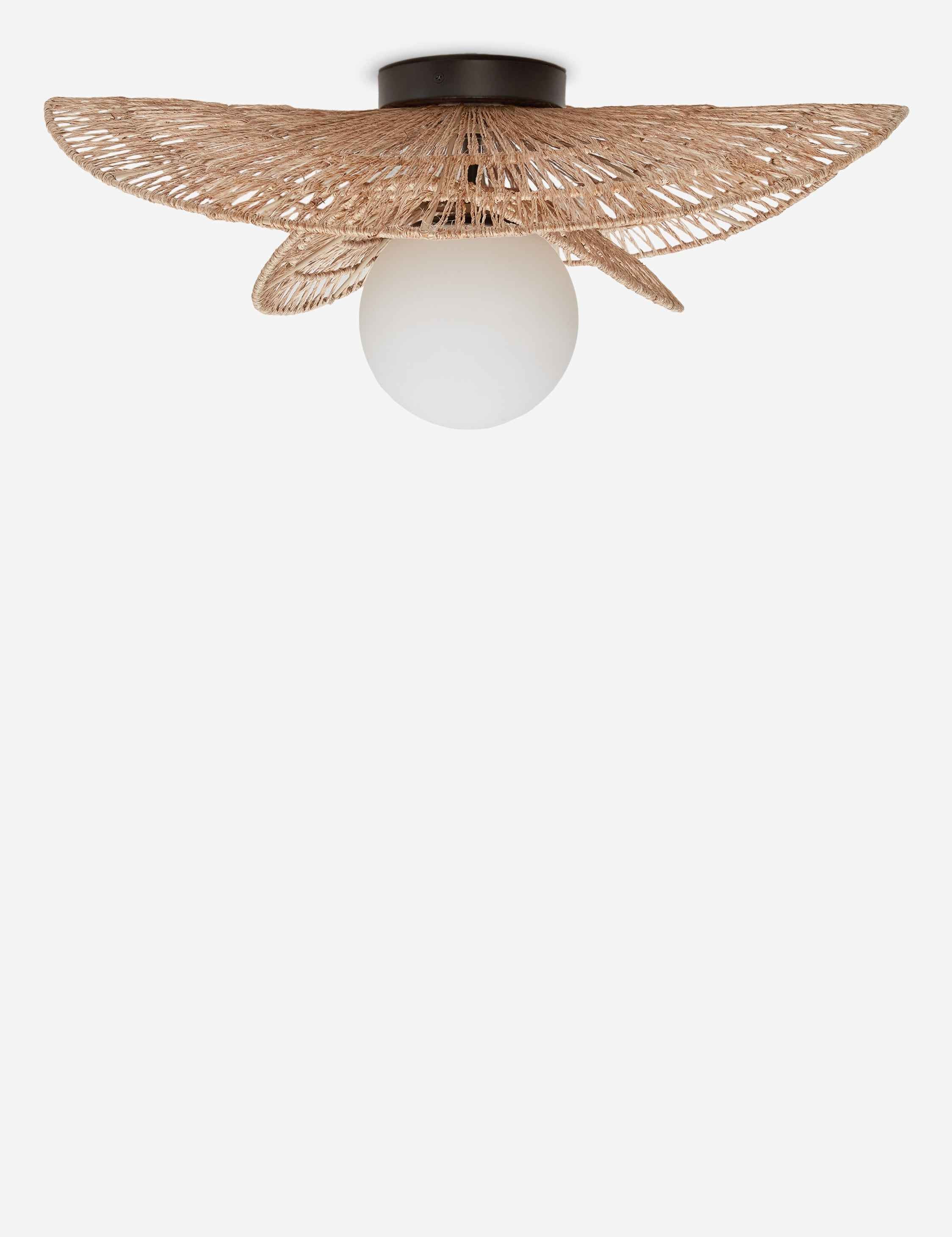 Vela Double Tier Sconce | Woven Jute Shades, Versatile Design