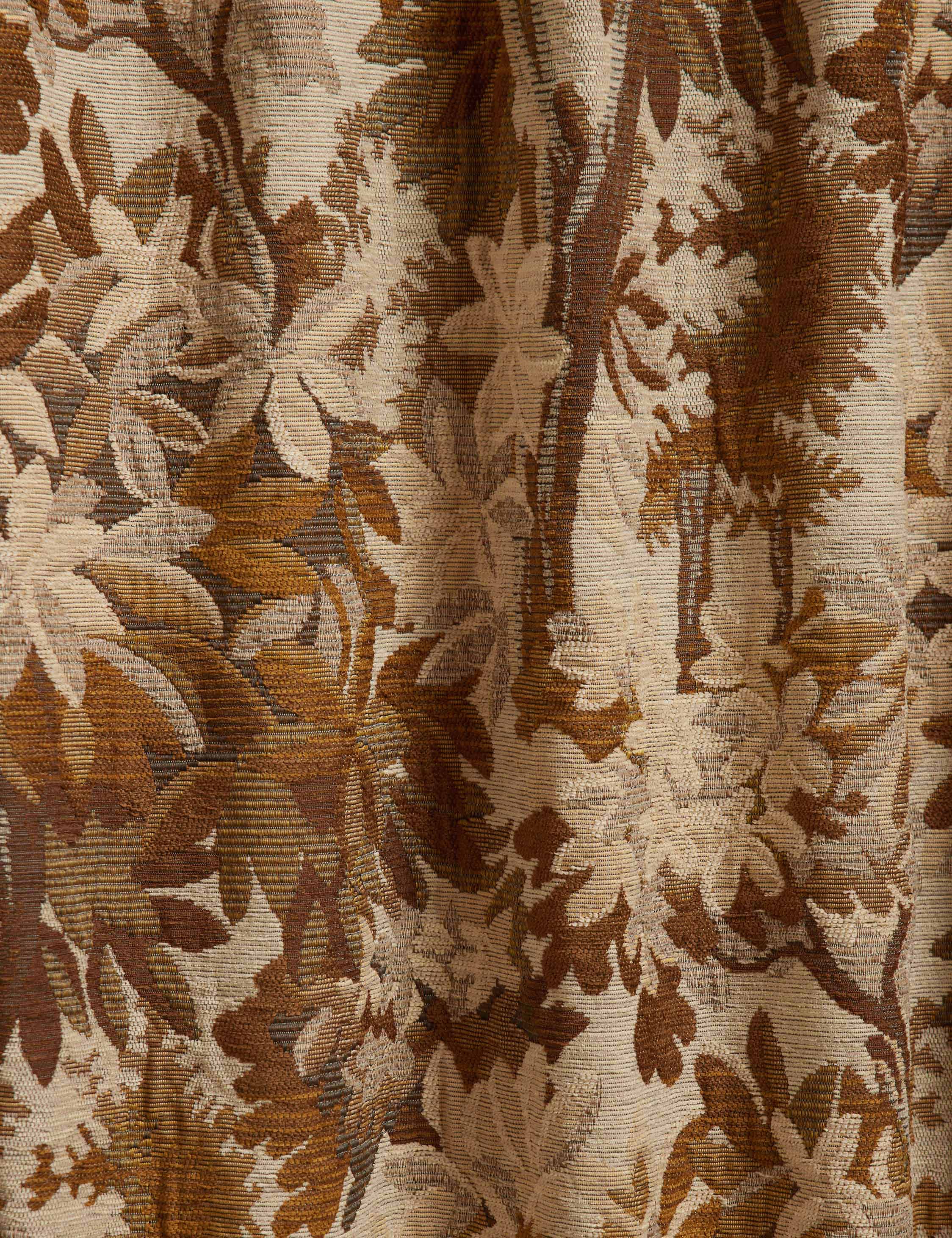 Mira Botanical Curtain Panel | Cotton Lined, Versatile Hanging Options