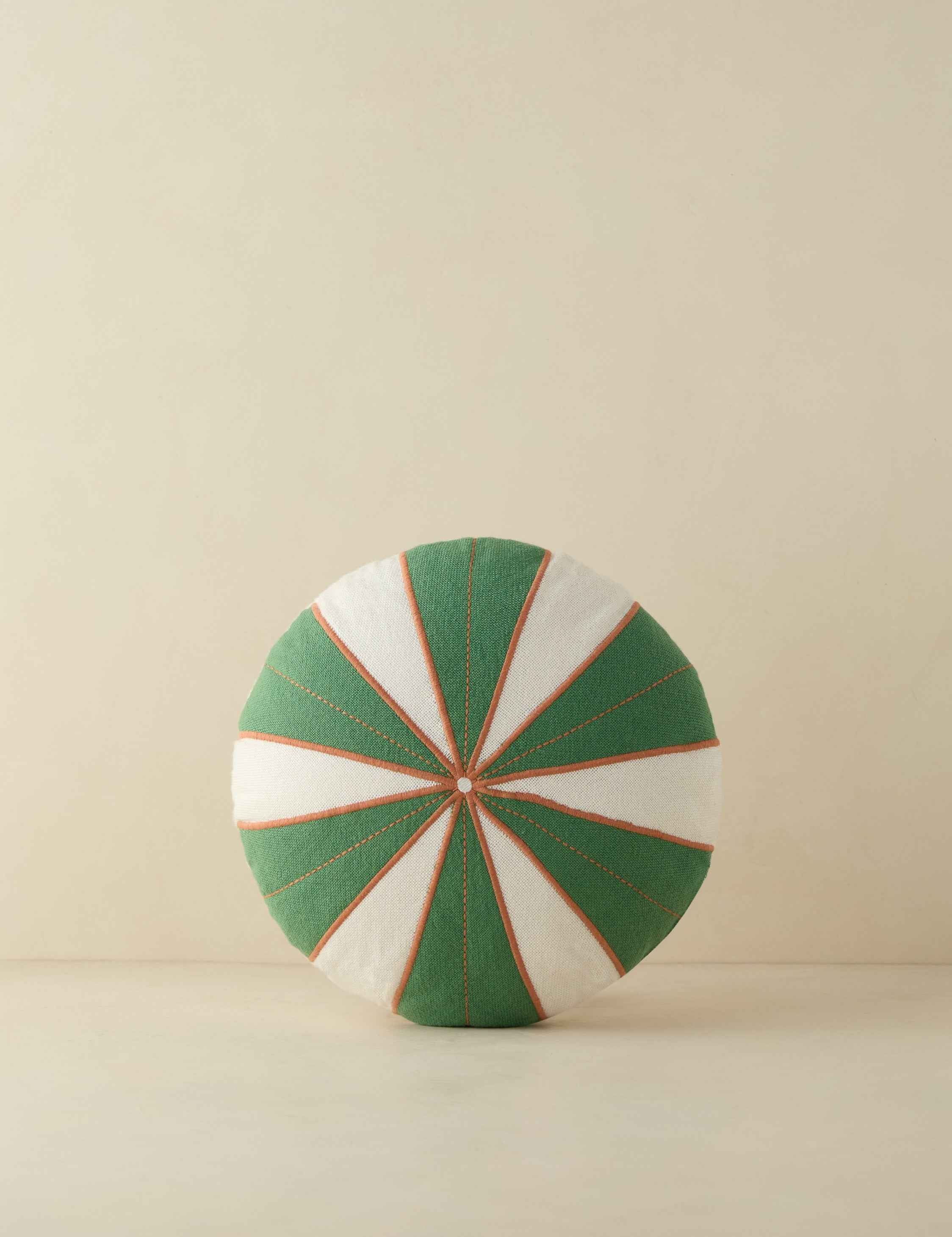 Wrenley Decorative Pillow | Colorful Radial Stripes, Indoor/Outdoor