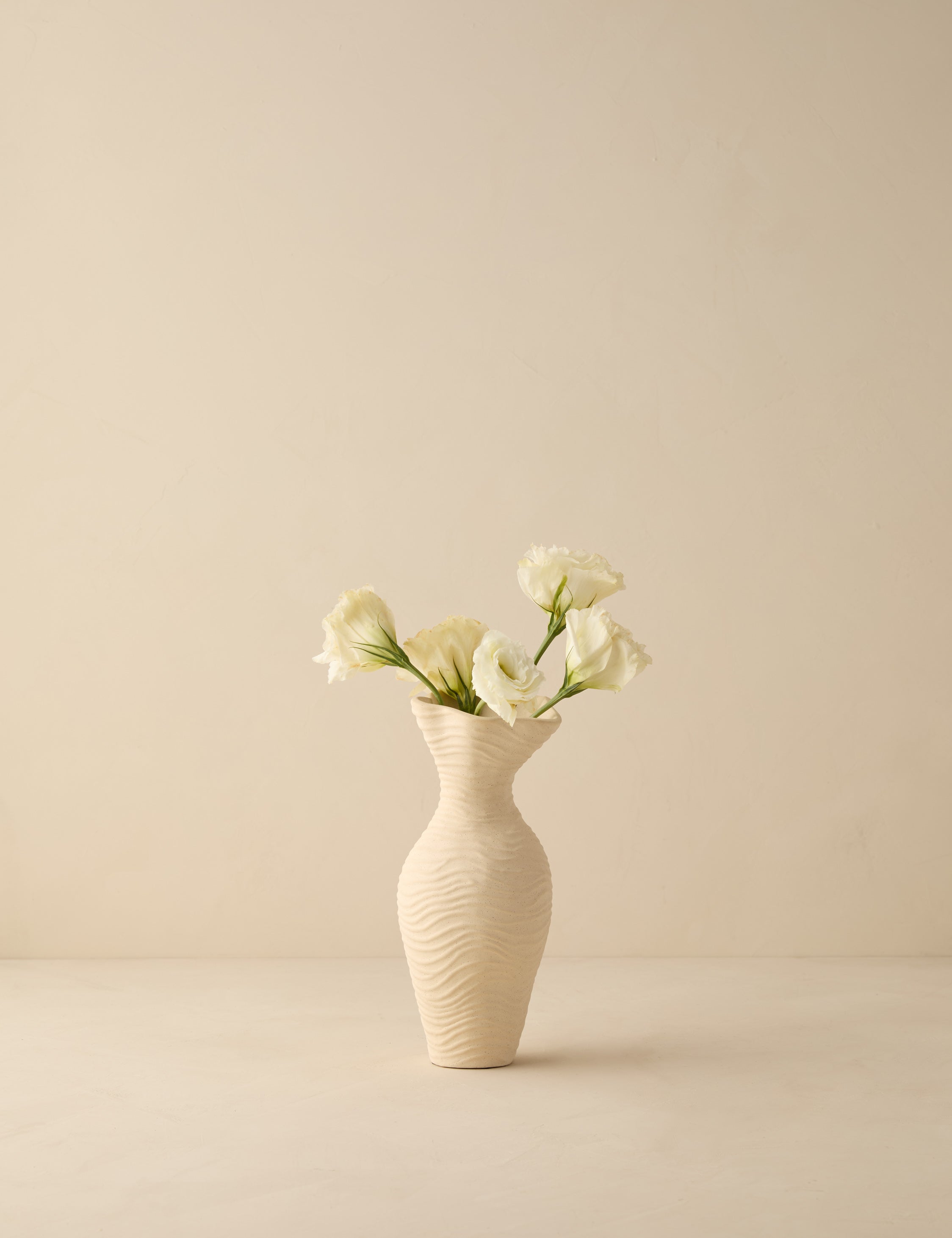 Wren Wrinkle Vase | Organic Earthen Form, Unique Glaze Finish