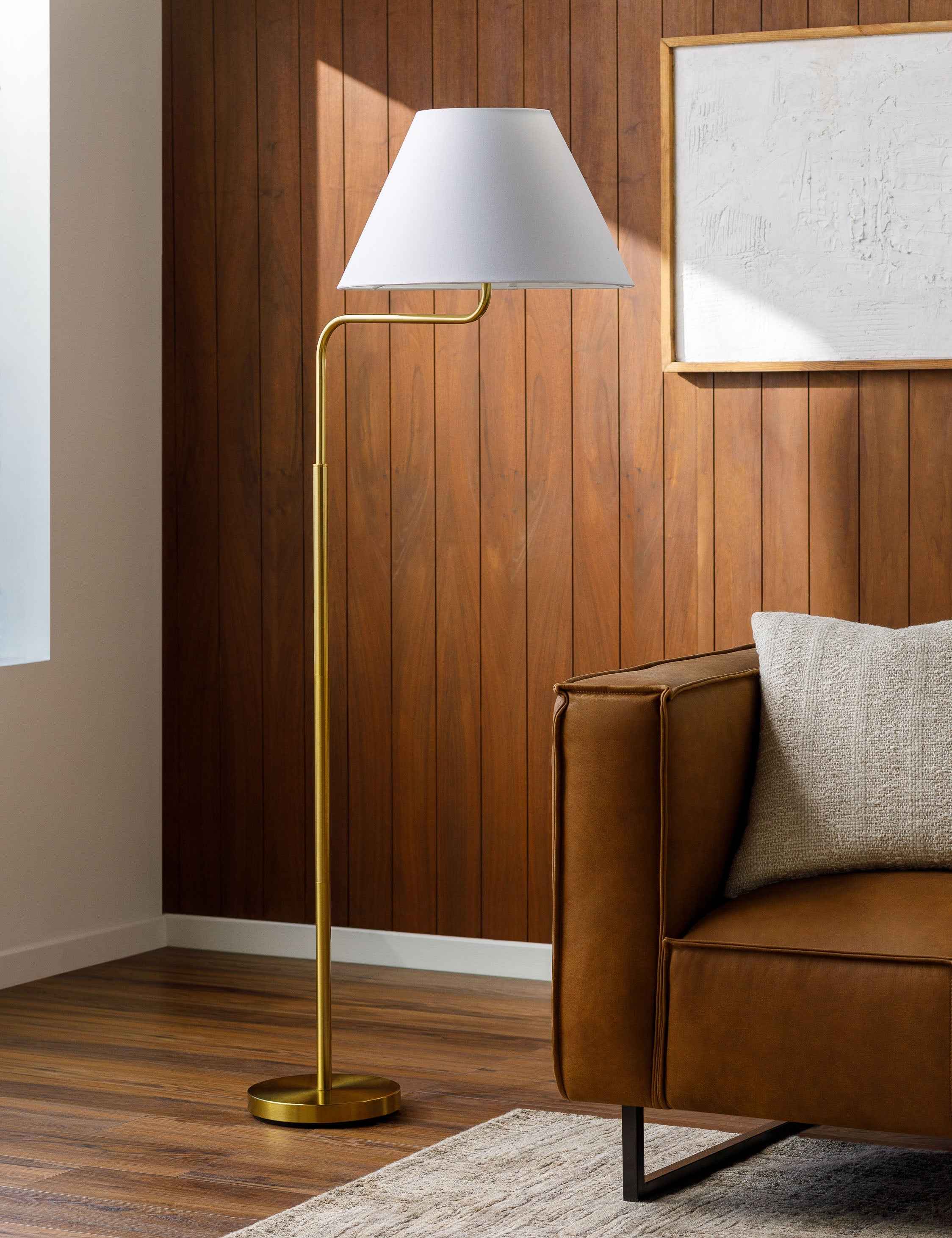 Elysian Floor Lamp | Brass Finish, Minimalist Design