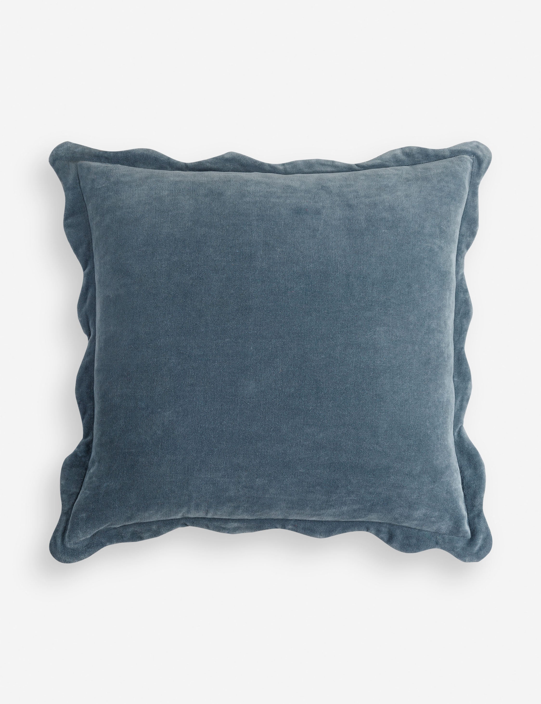 Cleo Accent Pillow | Velvety Finish, Waved Flange