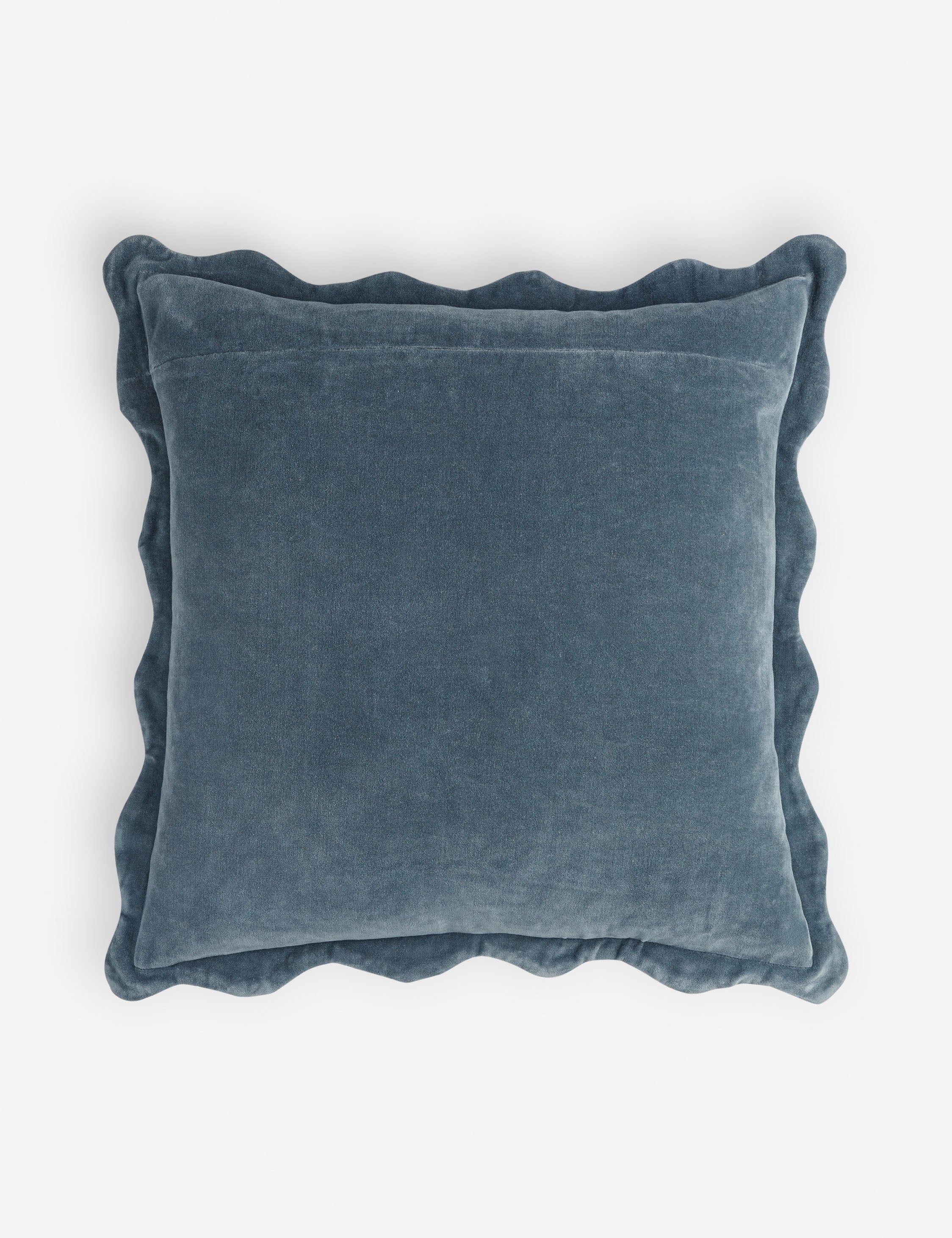 Cora Accent Pillow | Velvety Finish, Waved Flange Design