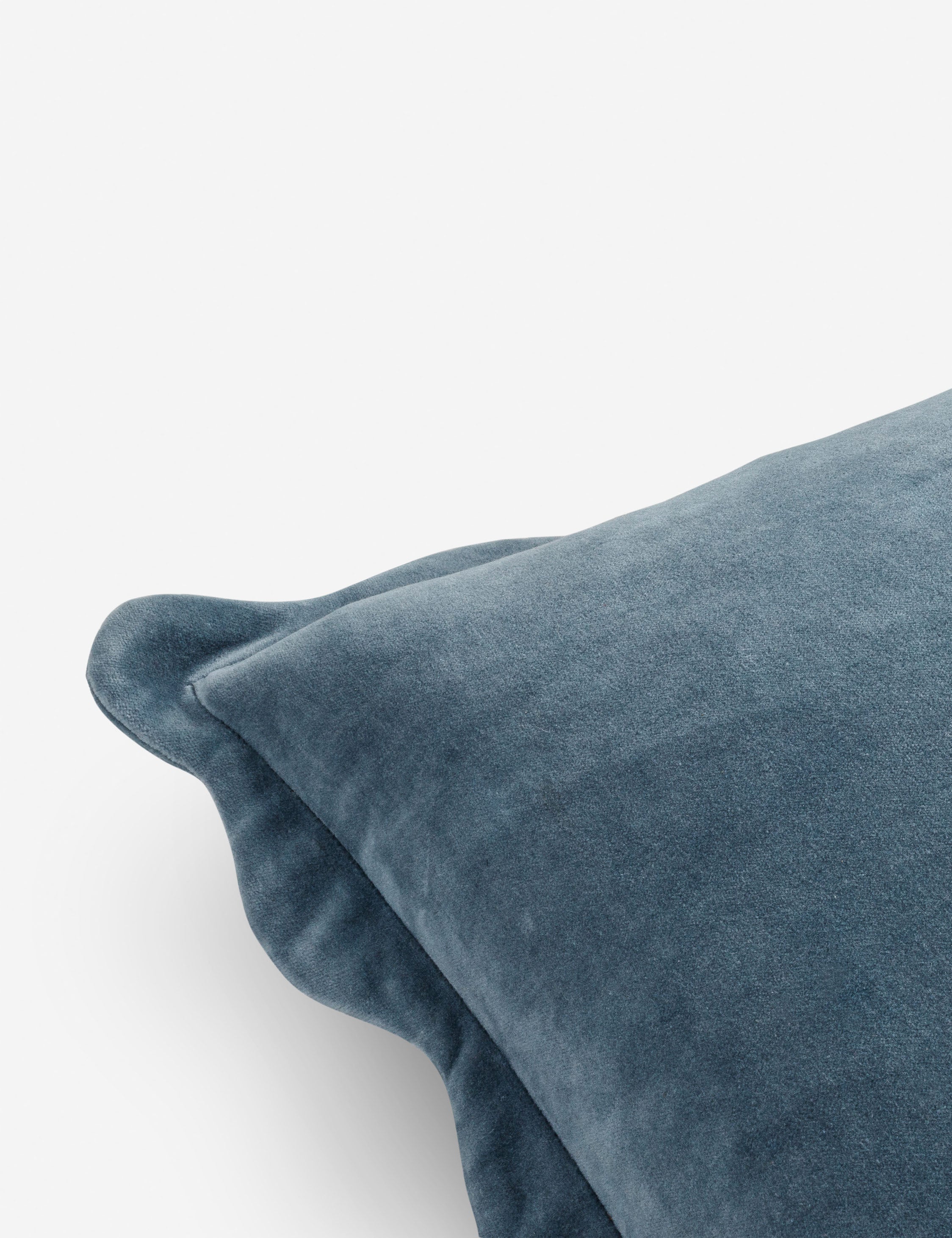Cora Accent Pillow | Velvety Finish, Waved Flange Design