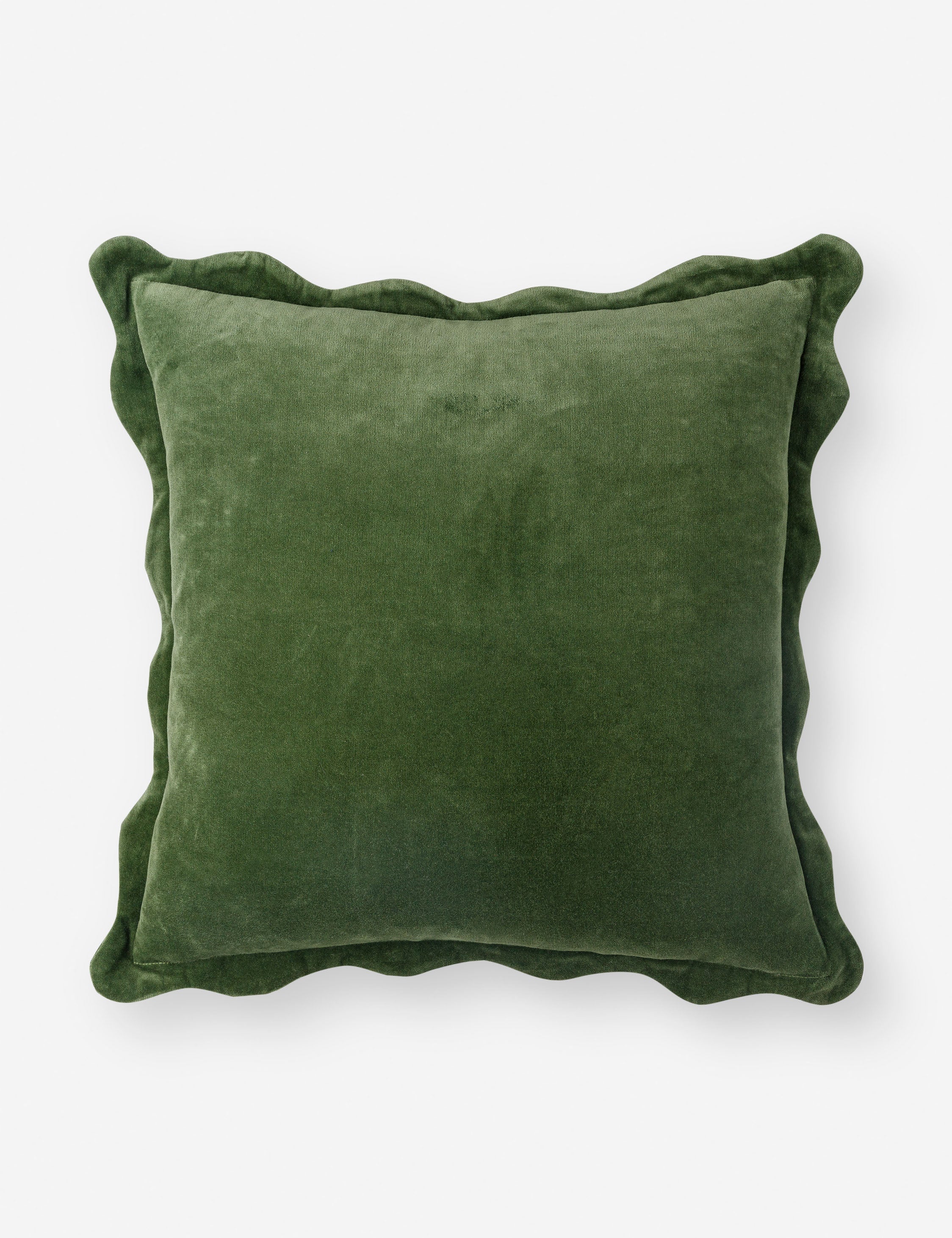 Cora Accent Pillow | Velvety Finish, Waved Flange Design