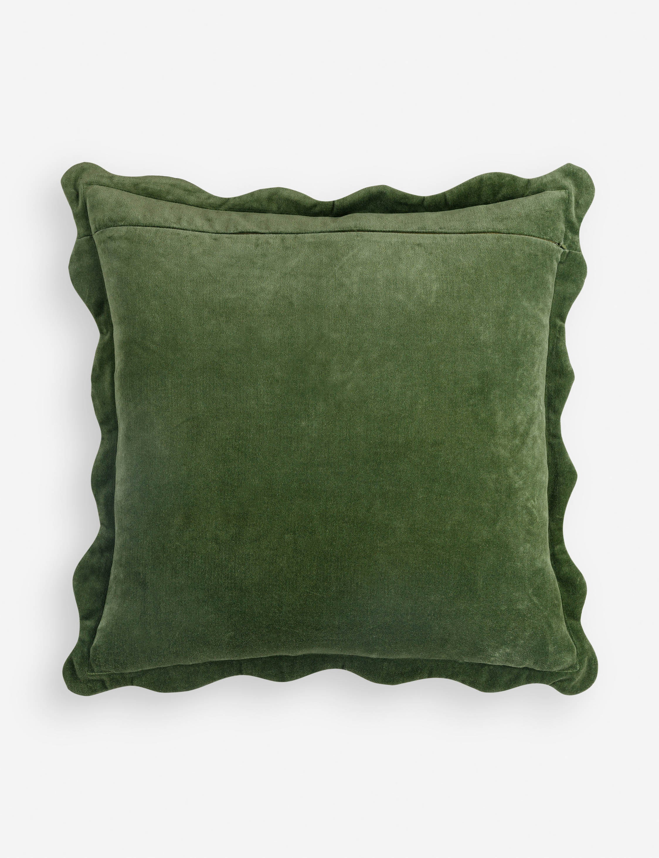 Cora Accent Pillow | Velvety Finish, Waved Flange Design