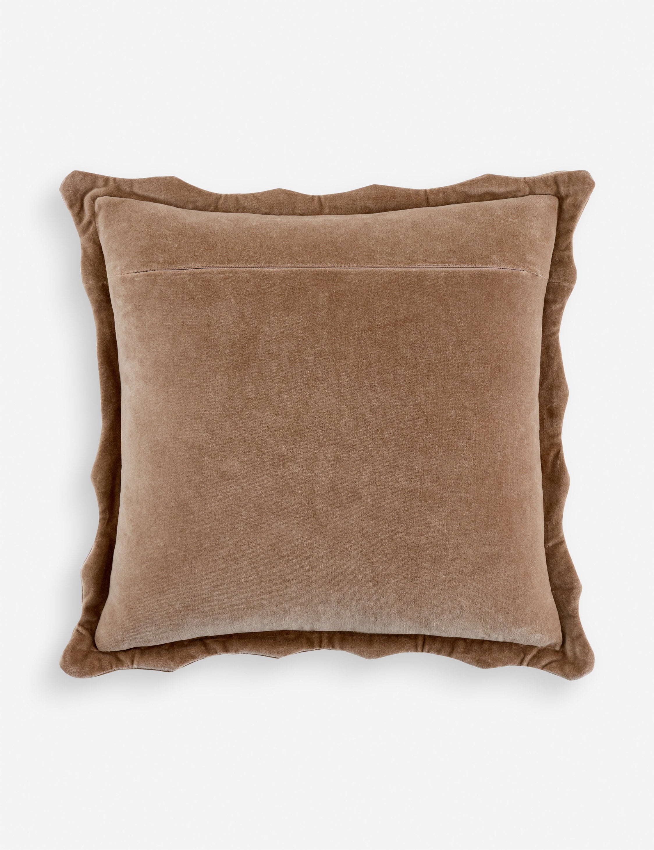 Cora Accent Pillow | Velvety Finish, Waved Flange Design