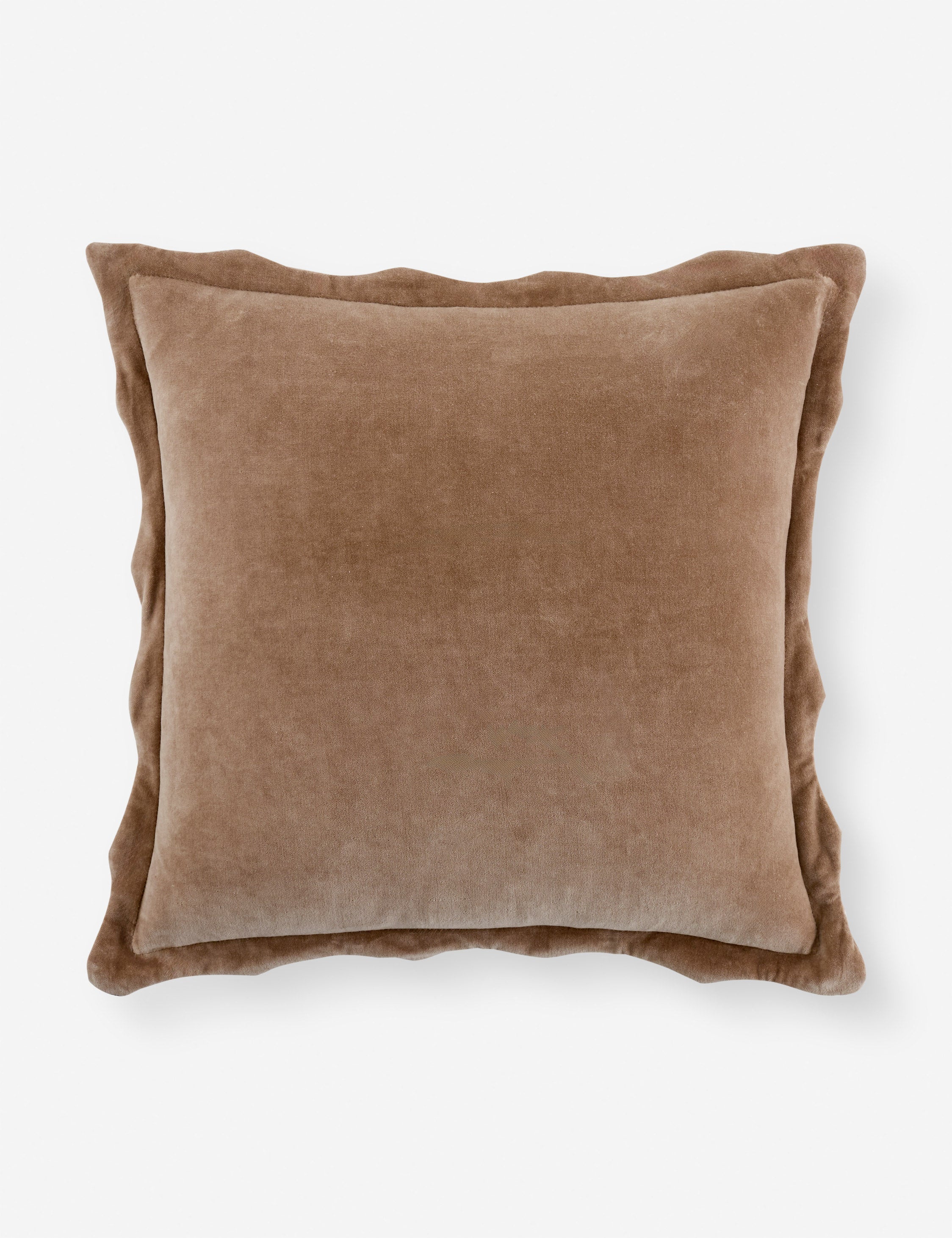 Cora Accent Pillow | Velvety Finish, Waved Flange Design