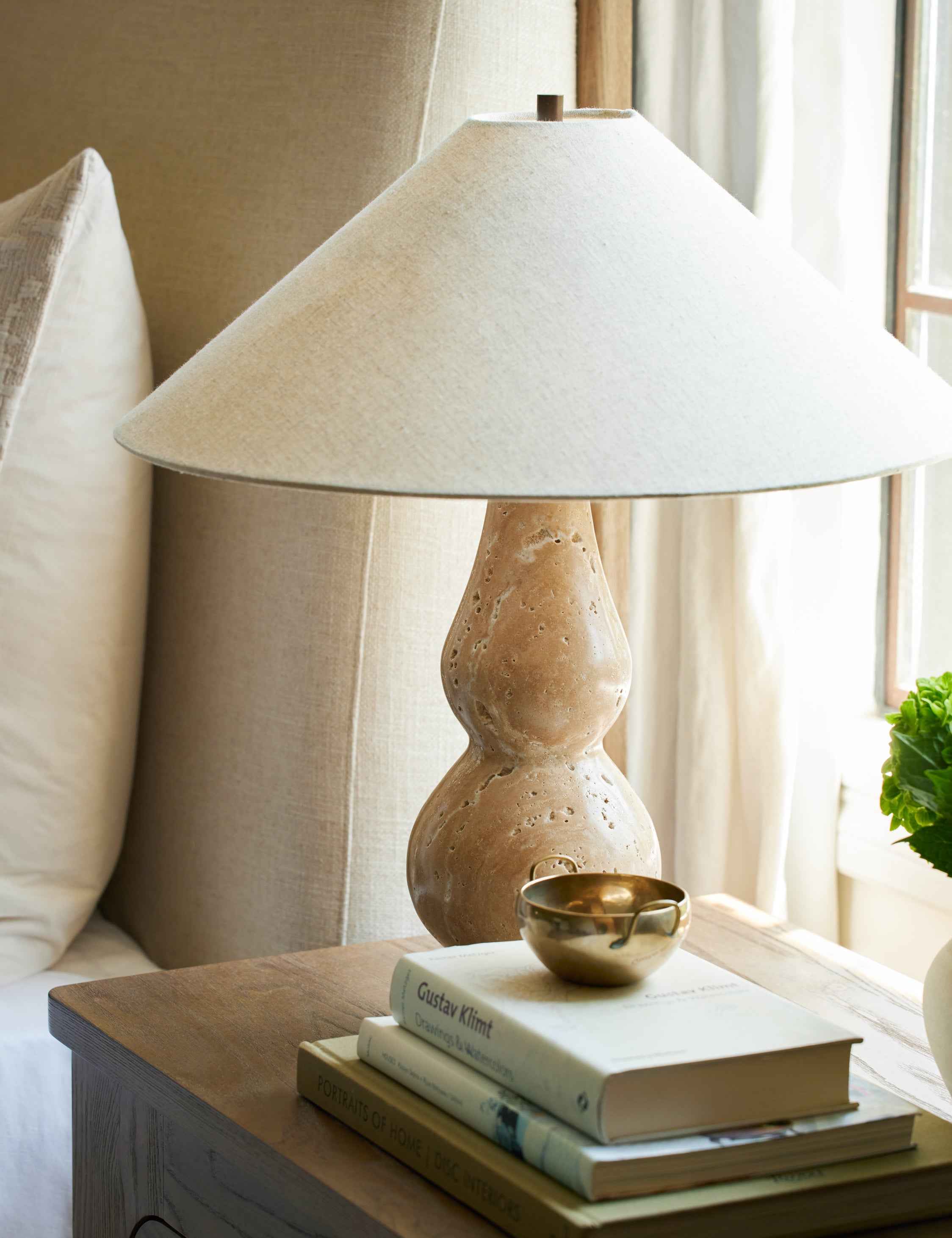 Seine Table Lamp | Stone Base, Modern Silhouette