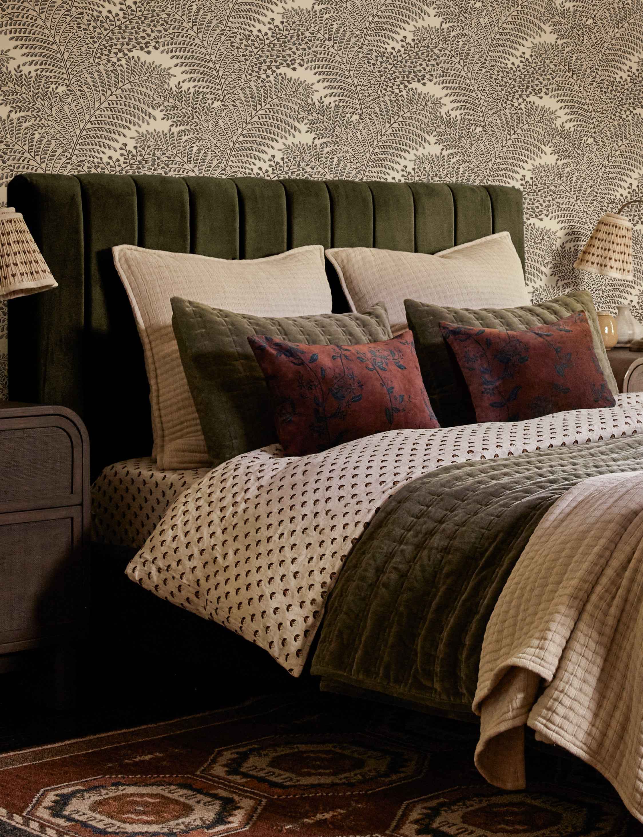 Pavo Duvet Cover | European Flax Linen, Timeless Floral Design