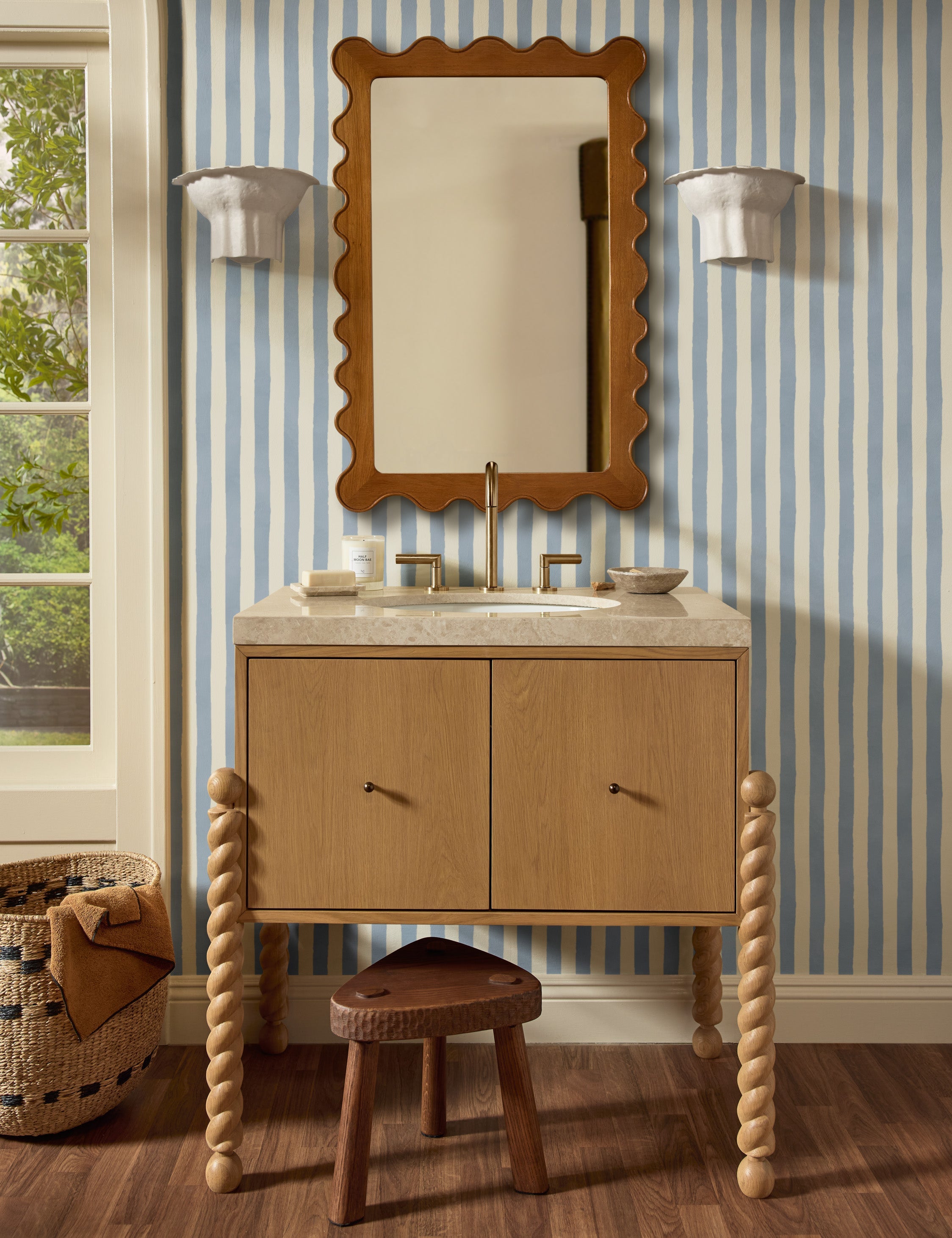 Bela Painterly Stripe Wallpaper | Organic-Inspired Design