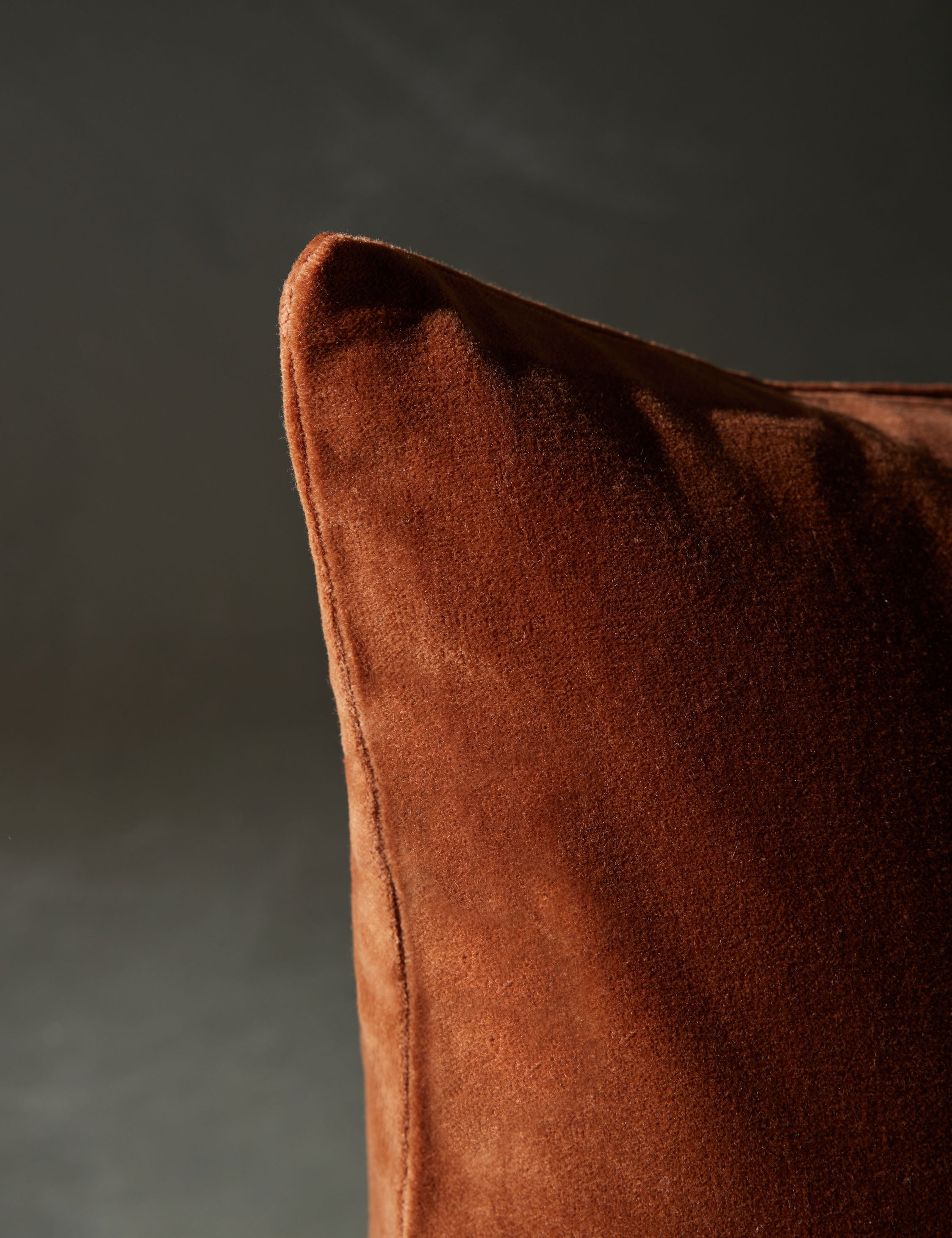 Caden Velvet Pillow | Luxe Texture, Whip Stitching Detail