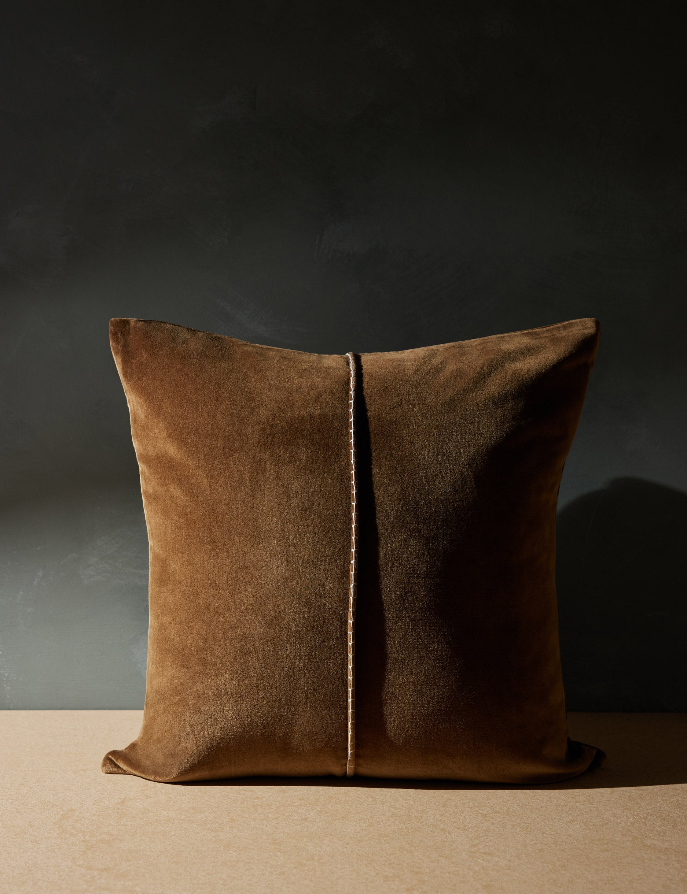 Caden Velvet Pillow | Luxe Texture, Whip Stitching Detail