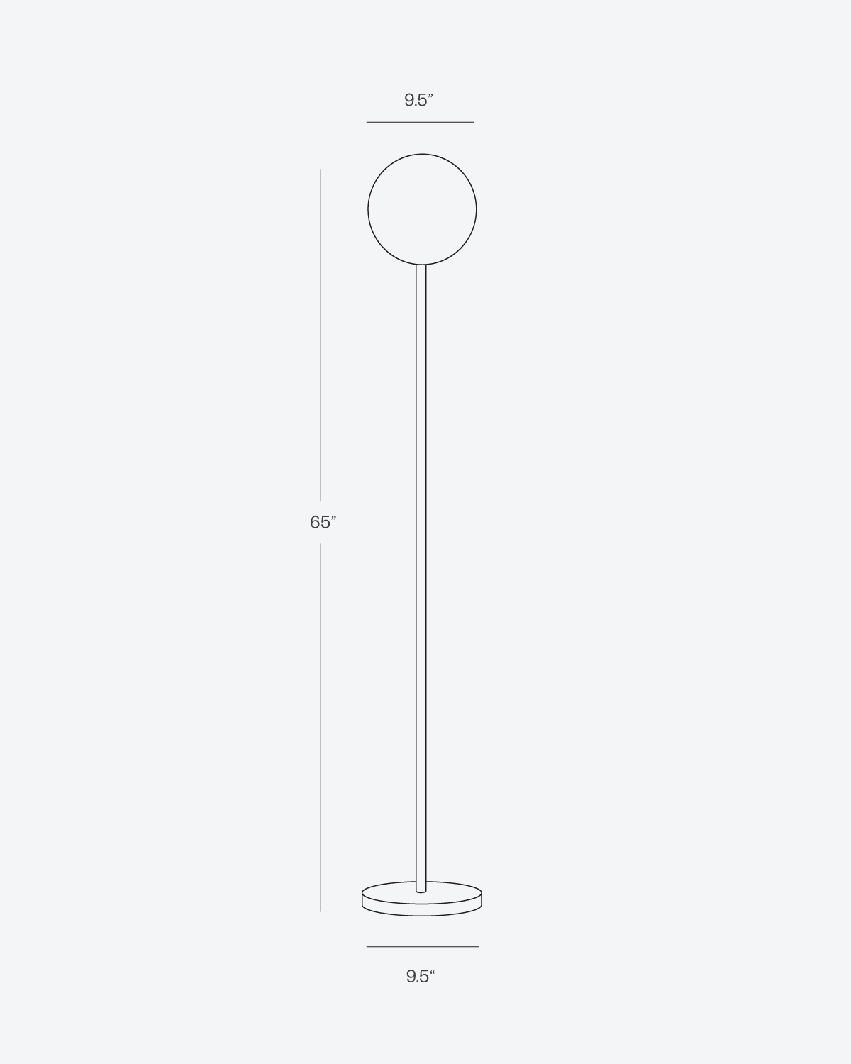 Luna Brass Globe Floor Lamp | Smart LED, Frosted Glass Shade