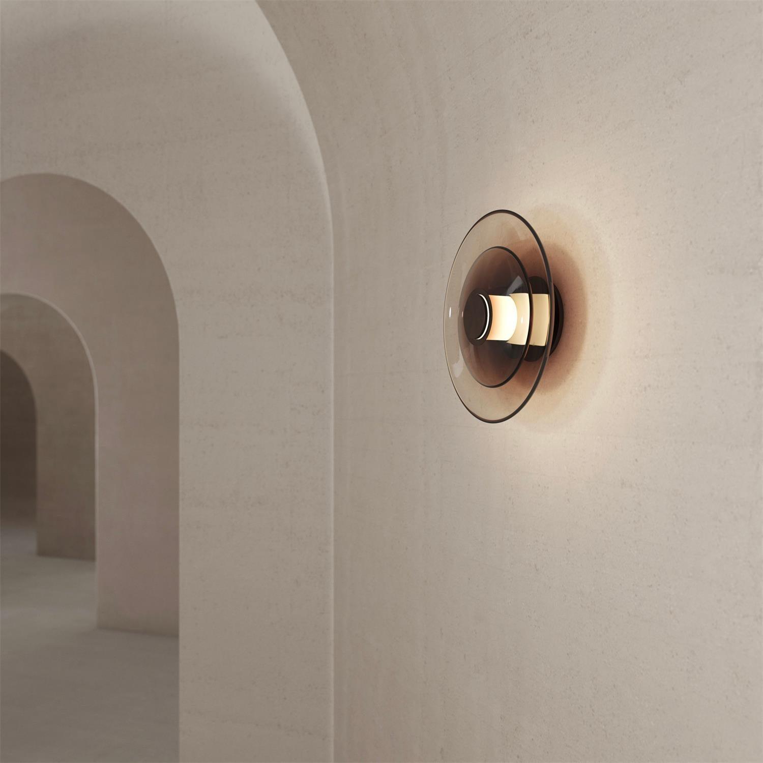 Elysium LED Wandlamp | Indirecte Verlichting, Goud/Amberglass