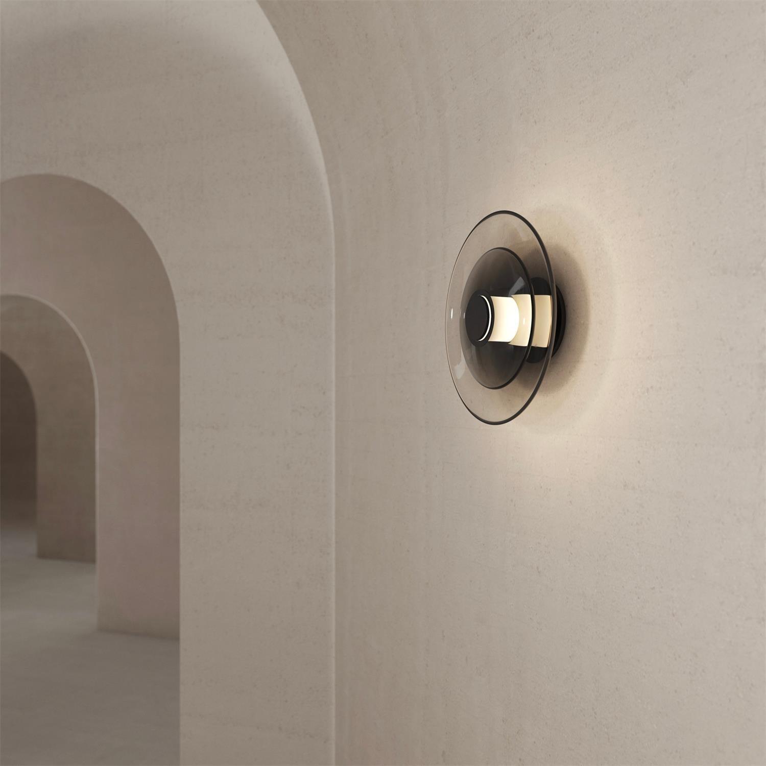 Elysium LED Wandlamp | Indirecte Verlichting, Goud/Amberglass