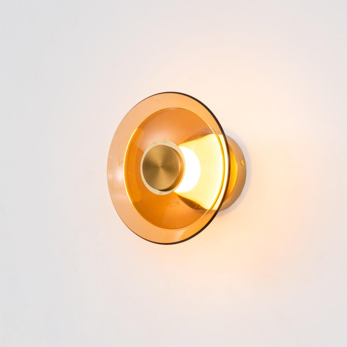 Elysium LED Wandlamp | Indirecte Verlichting, Goud/Amberglass
