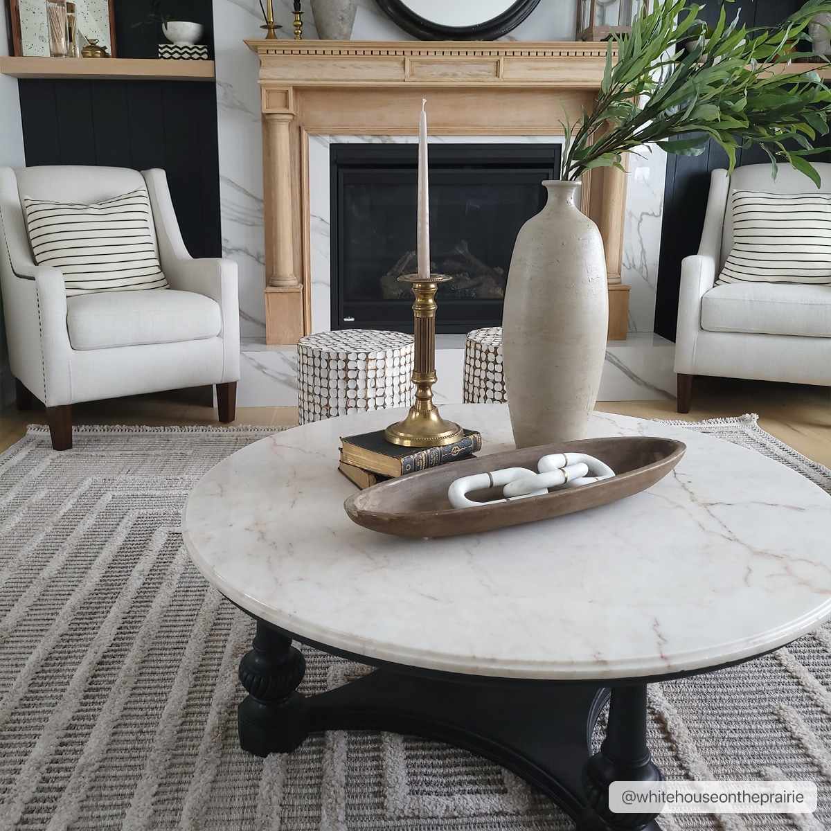 Lunara Area Rug  High Pile  Machine Woven Polyester  Charcoal/Cream