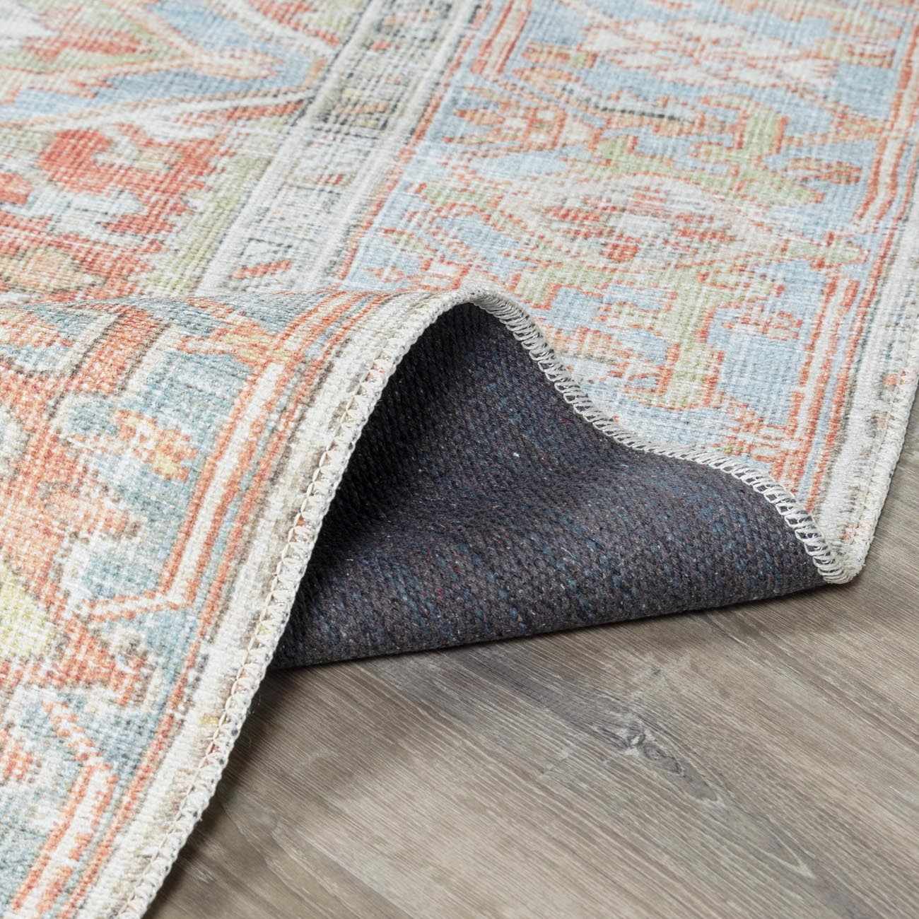Maayon Vintage Rug  Washable  100% Polyester, Low Pile