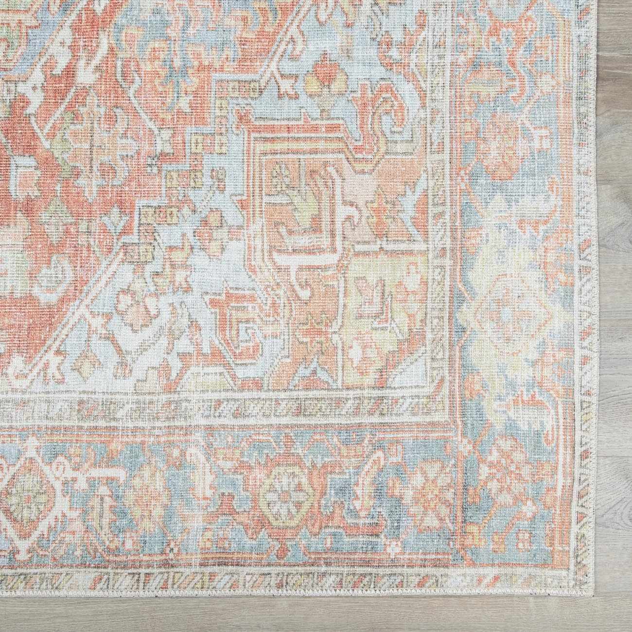 Maayon Vintage Rug  Washable  100% Polyester, Low Pile