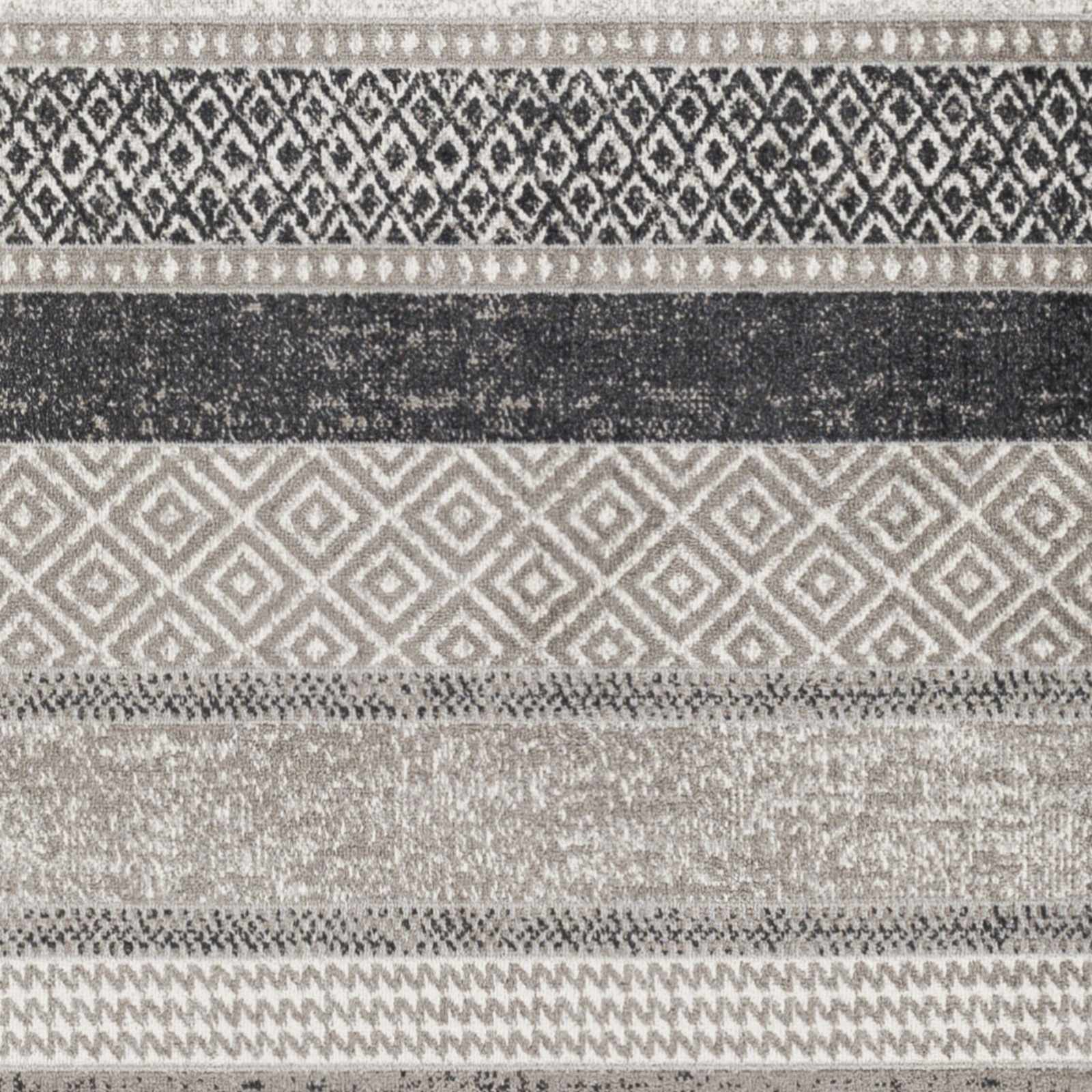 Milo Washable Area Rug  Geometric Design, Machine Woven, 100% Polyester