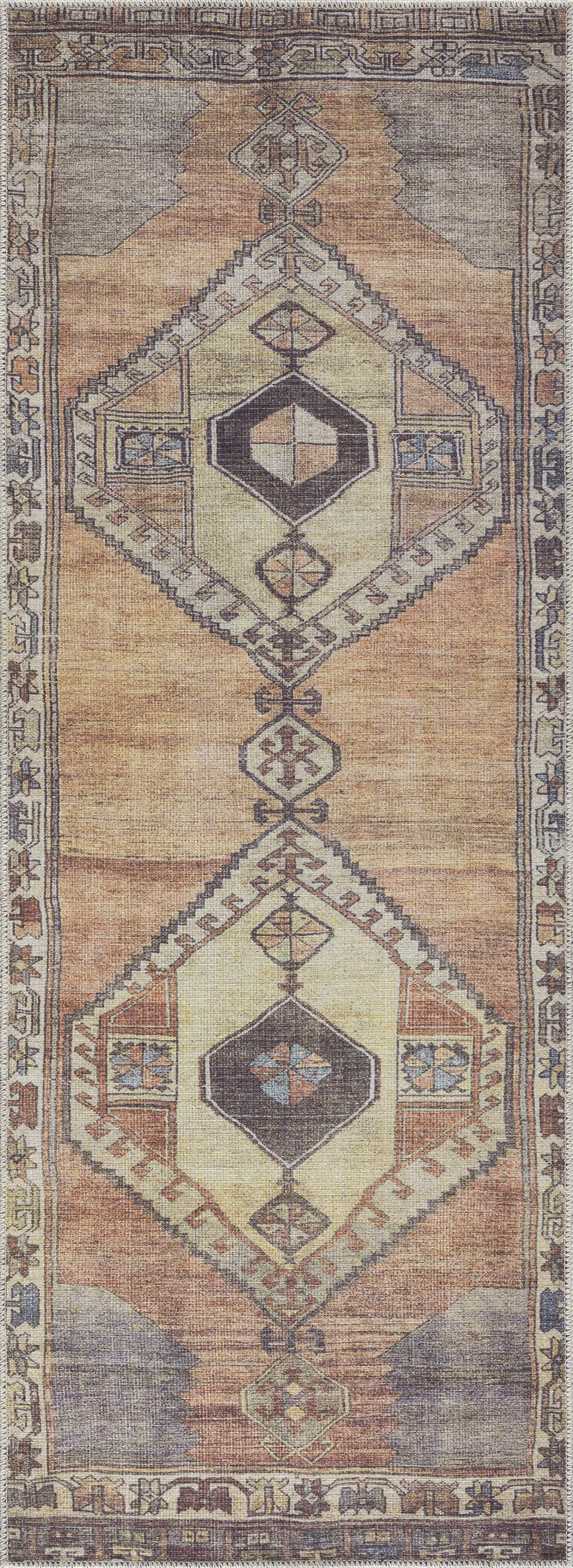 Mirella Area Rug  Machine Washable  Low Pile Chenille-Polyester