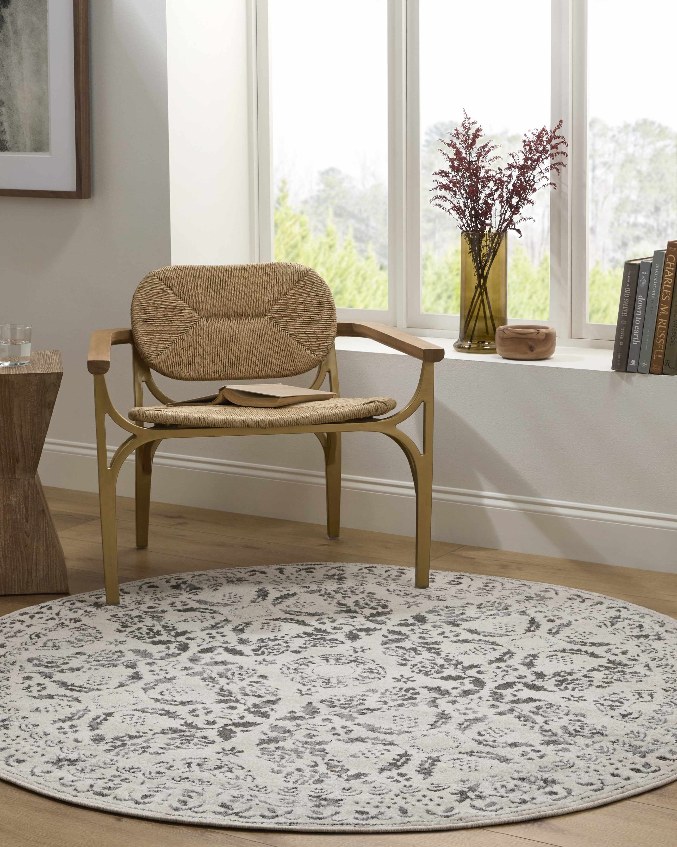 Milo Area Rug Machine Woven 60% Polypropylene Charcoal Gray