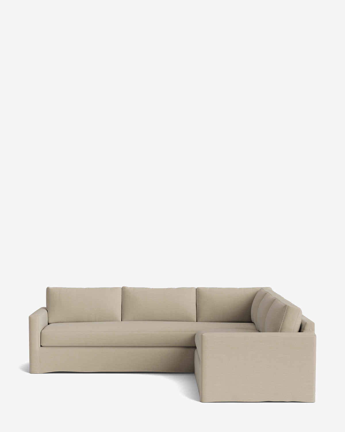 Mira L Sectional Sofa 108" Customizable Fabric, Luxurious Comfort