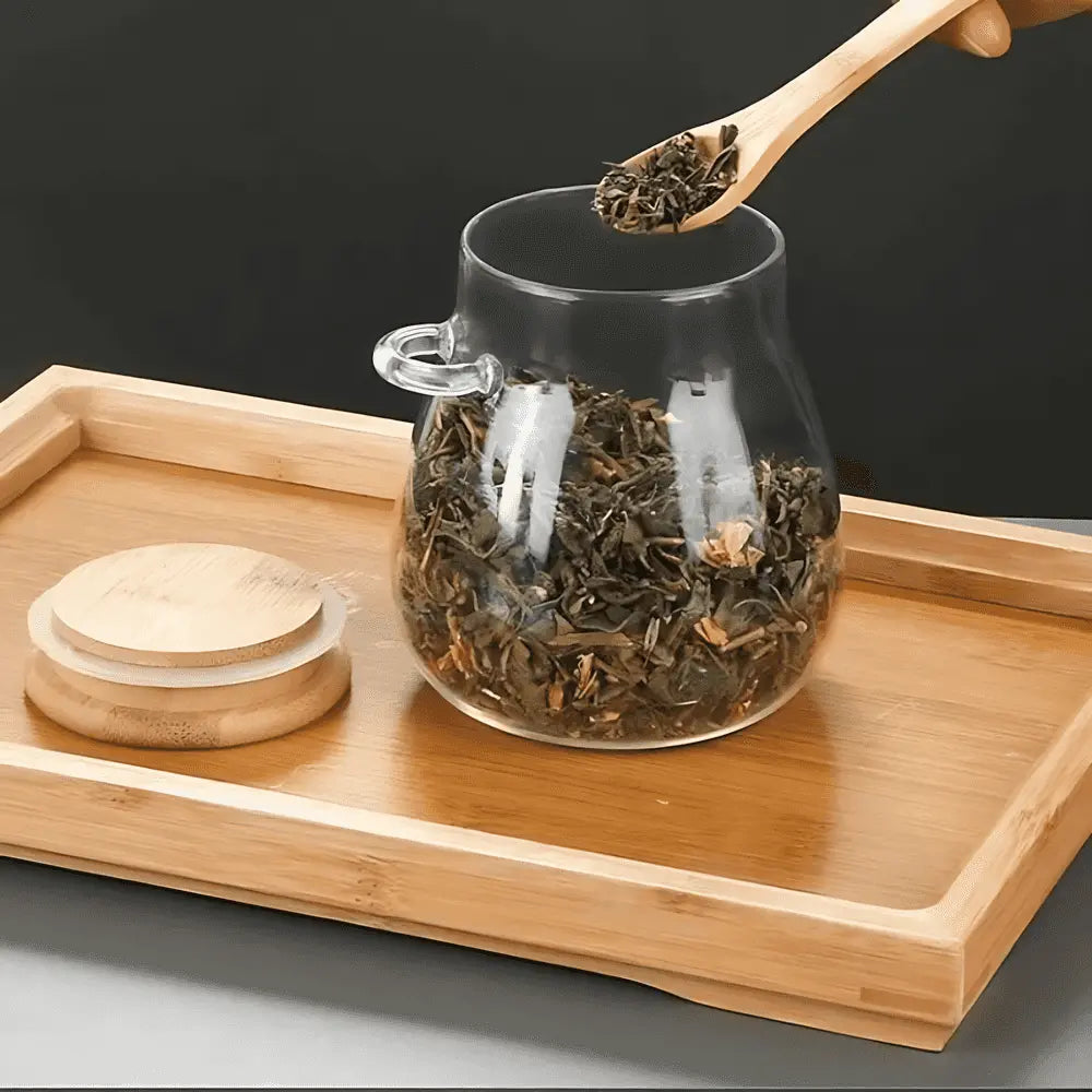 Bela Glass Storage Jar | Airtight, Natural Bamboo Lid - 3 Sizes