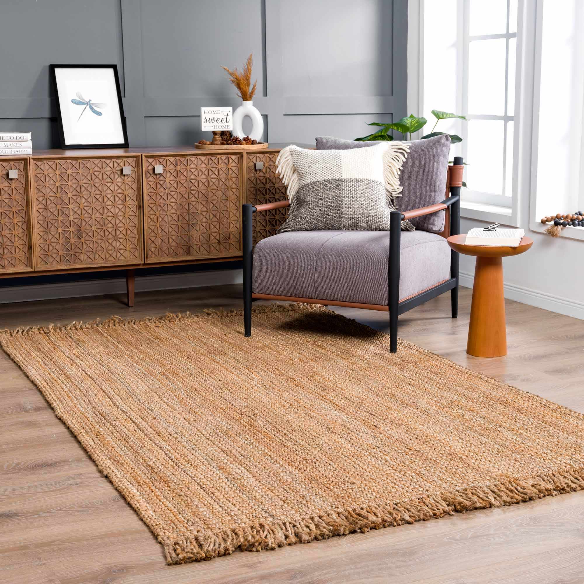 Bela Jute Rug Hand Woven Eco-Friendly with Bohemian Tassels
