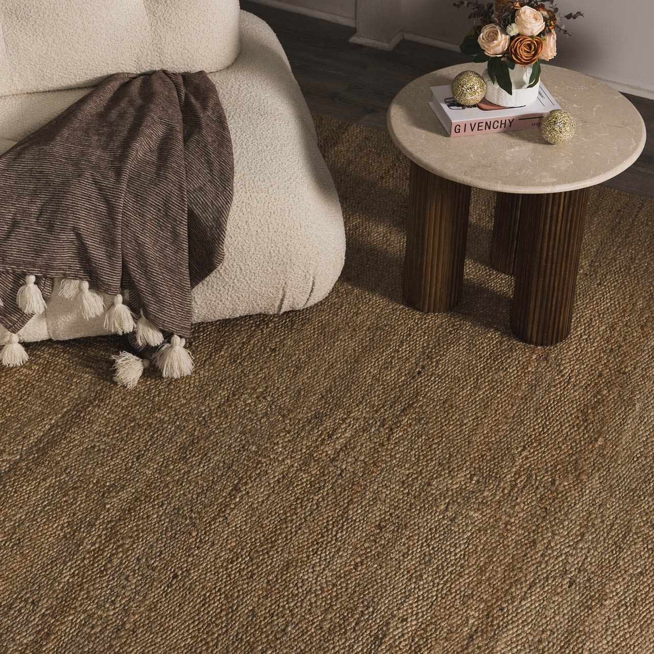 Bela Jute Rug Hand Woven Eco-Friendly with Bohemian Tassels