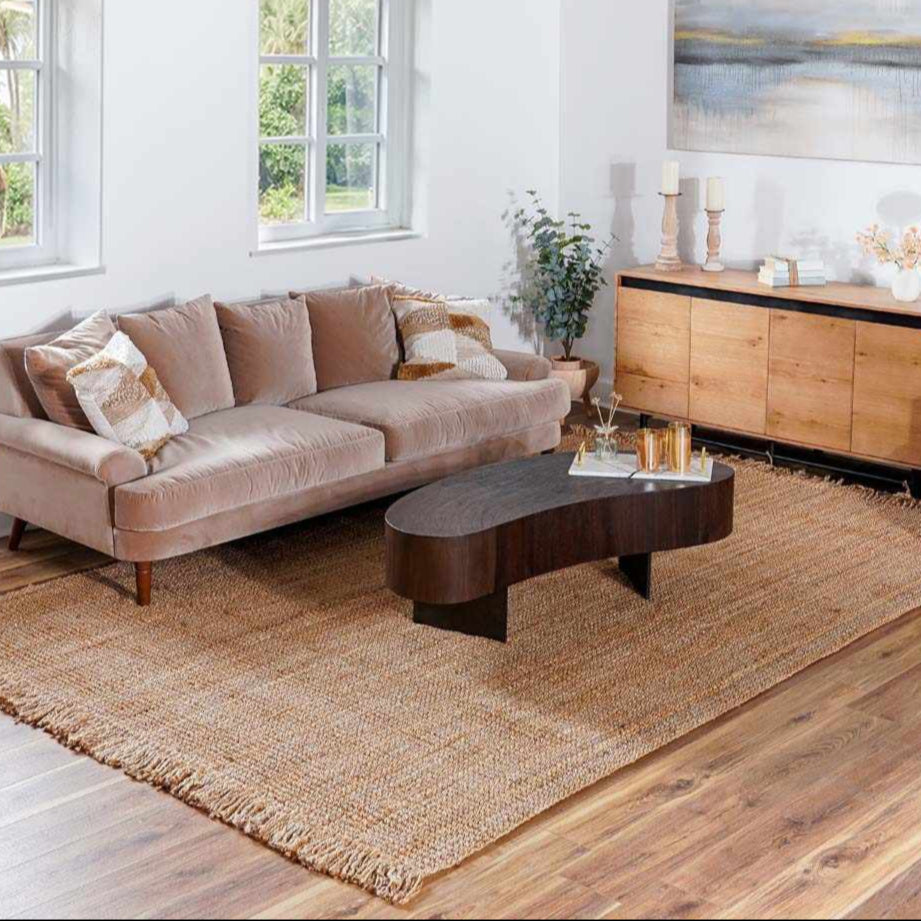 Bela Jute Rug Hand Woven Eco-Friendly with Bohemian Tassels