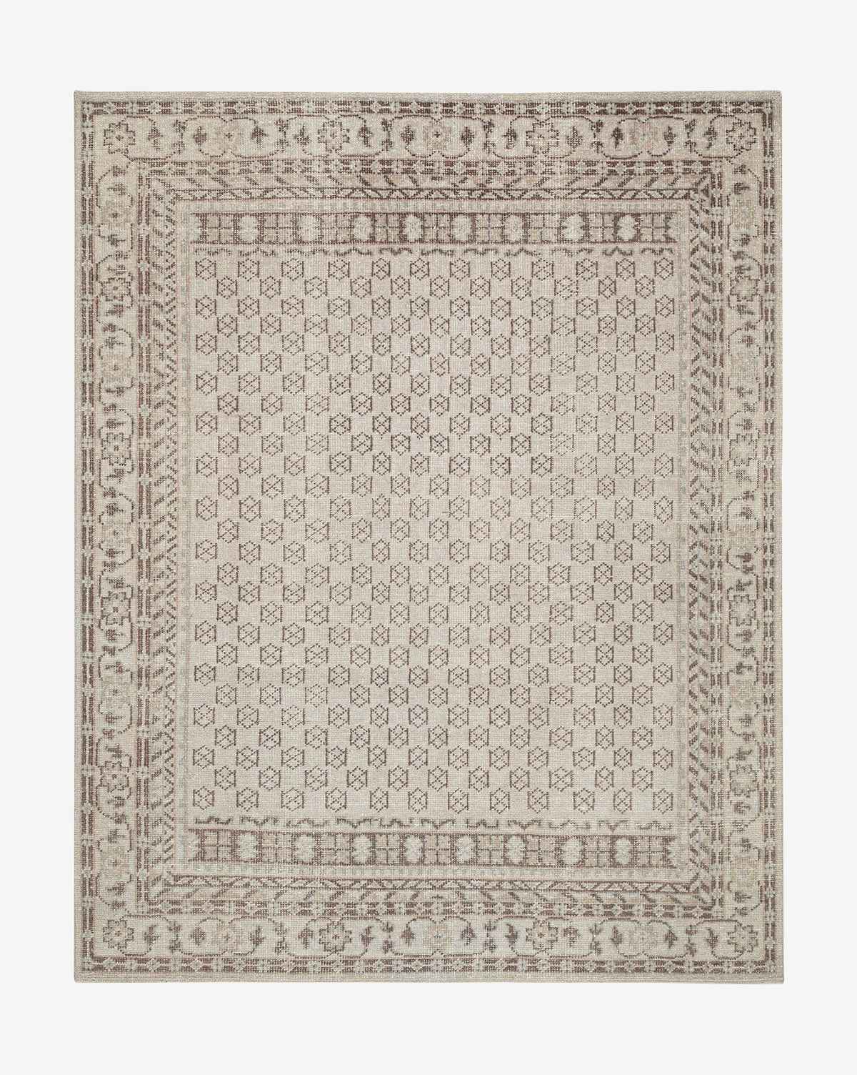 Bela Hand-Knotted Wool Rug  Durable, Neutral Hues