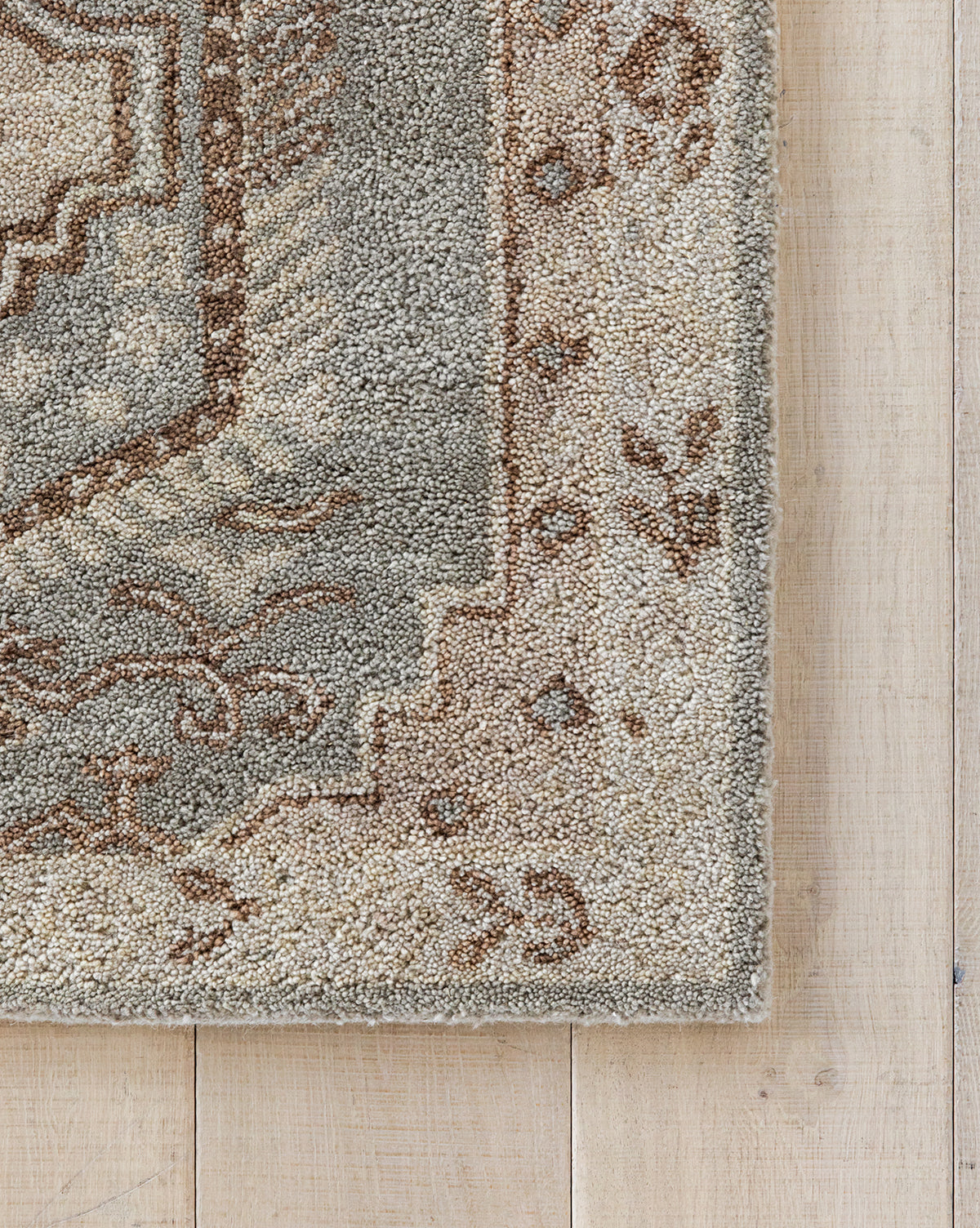 Luna Handwoven Wool Rug  100% Soft Wool, Unique Motif