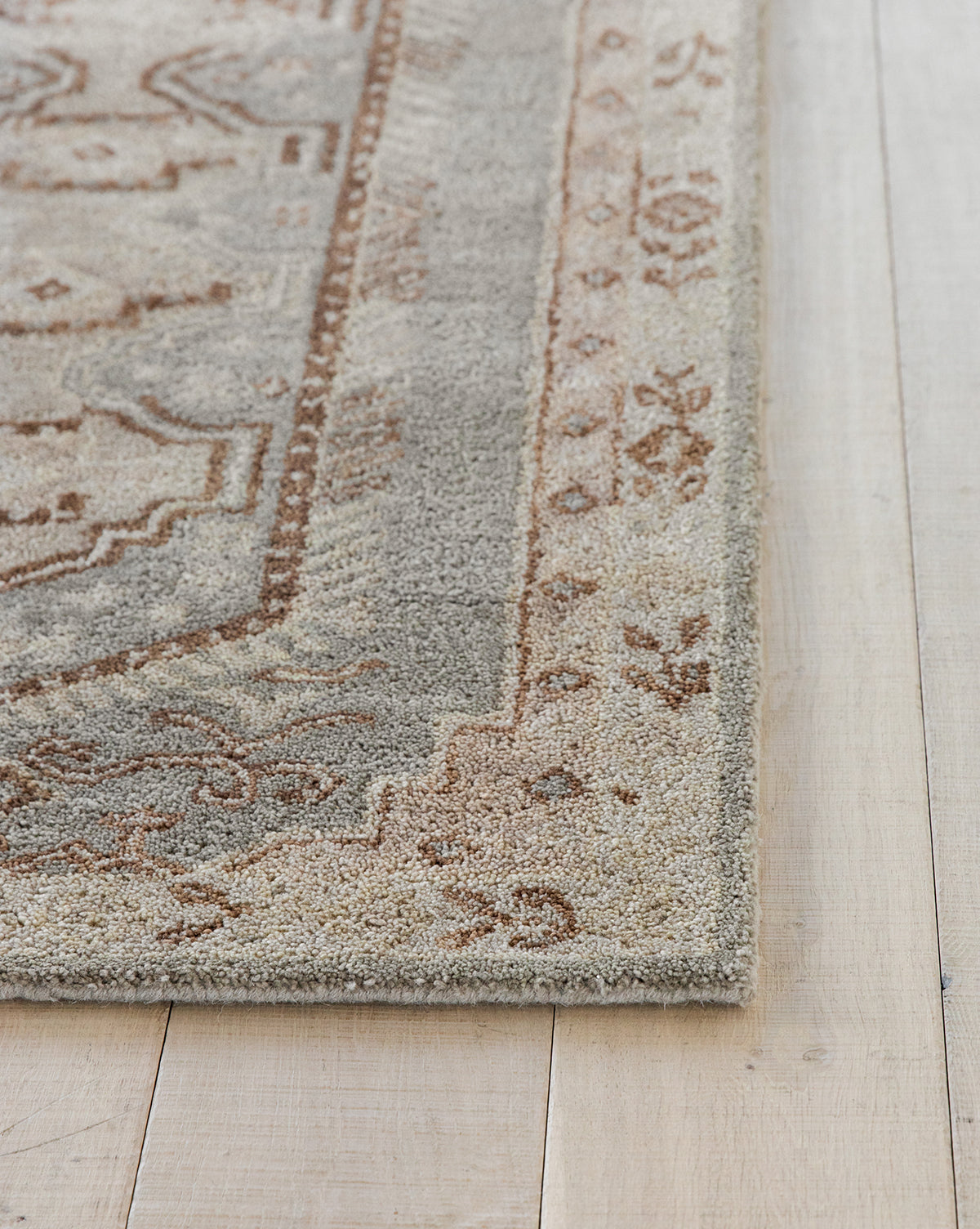 Luna Handwoven Wool Rug  100% Soft Wool, Unique Motif