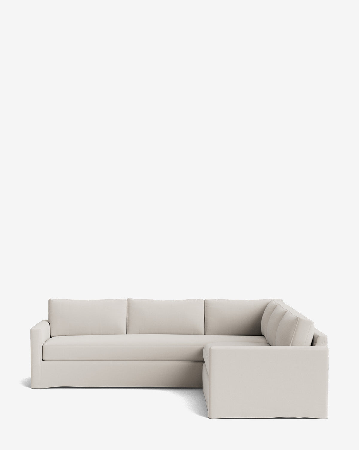 Mira L Sectional Sofa 108" Customizable Fabric, Luxurious Comfort