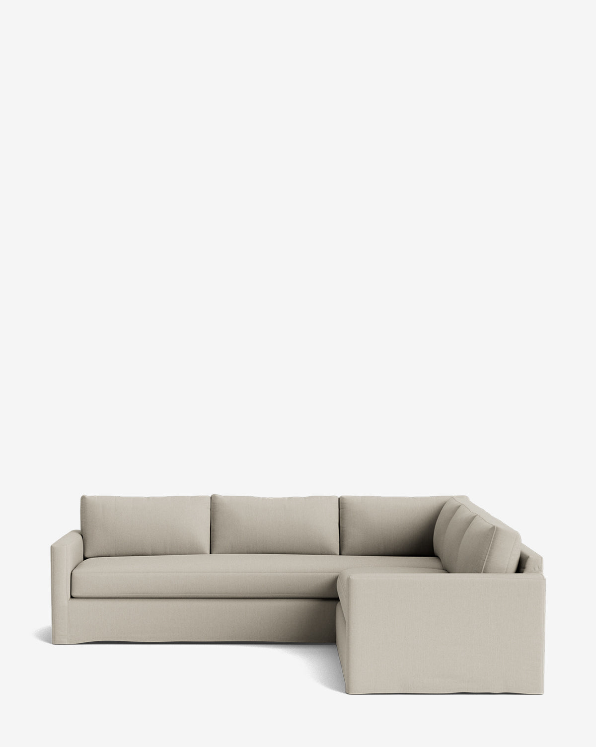 Mira L Sectional Sofa 108" Customizable Fabric, Luxurious Comfort