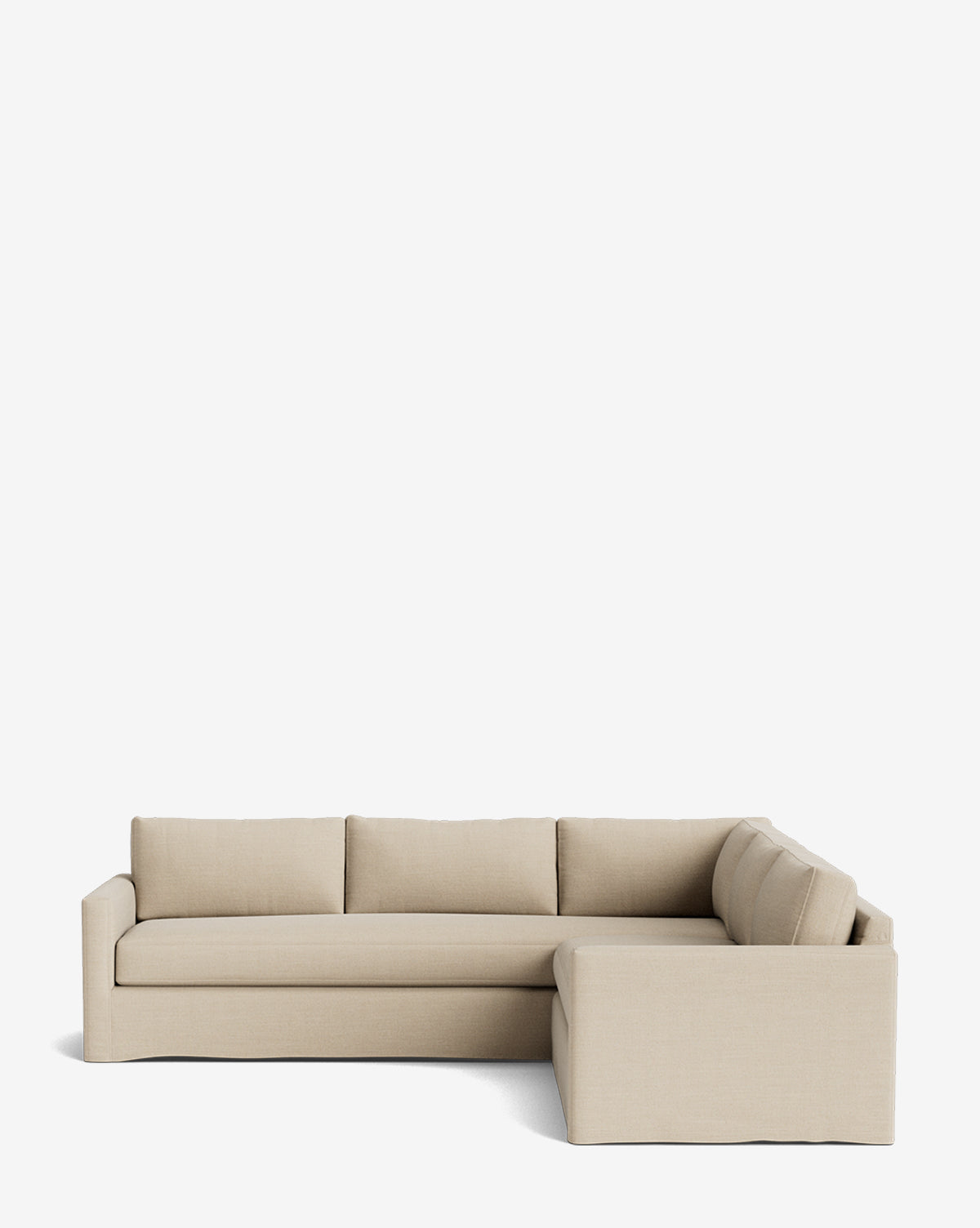 Mira L Sectional Sofa 108" Customizable Fabric, Luxurious Comfort