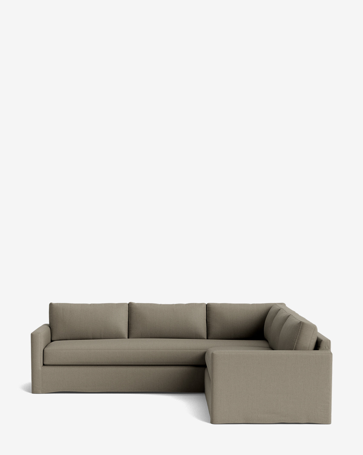 Mira L Sectional Sofa 108" Customizable Fabric, Luxurious Comfort