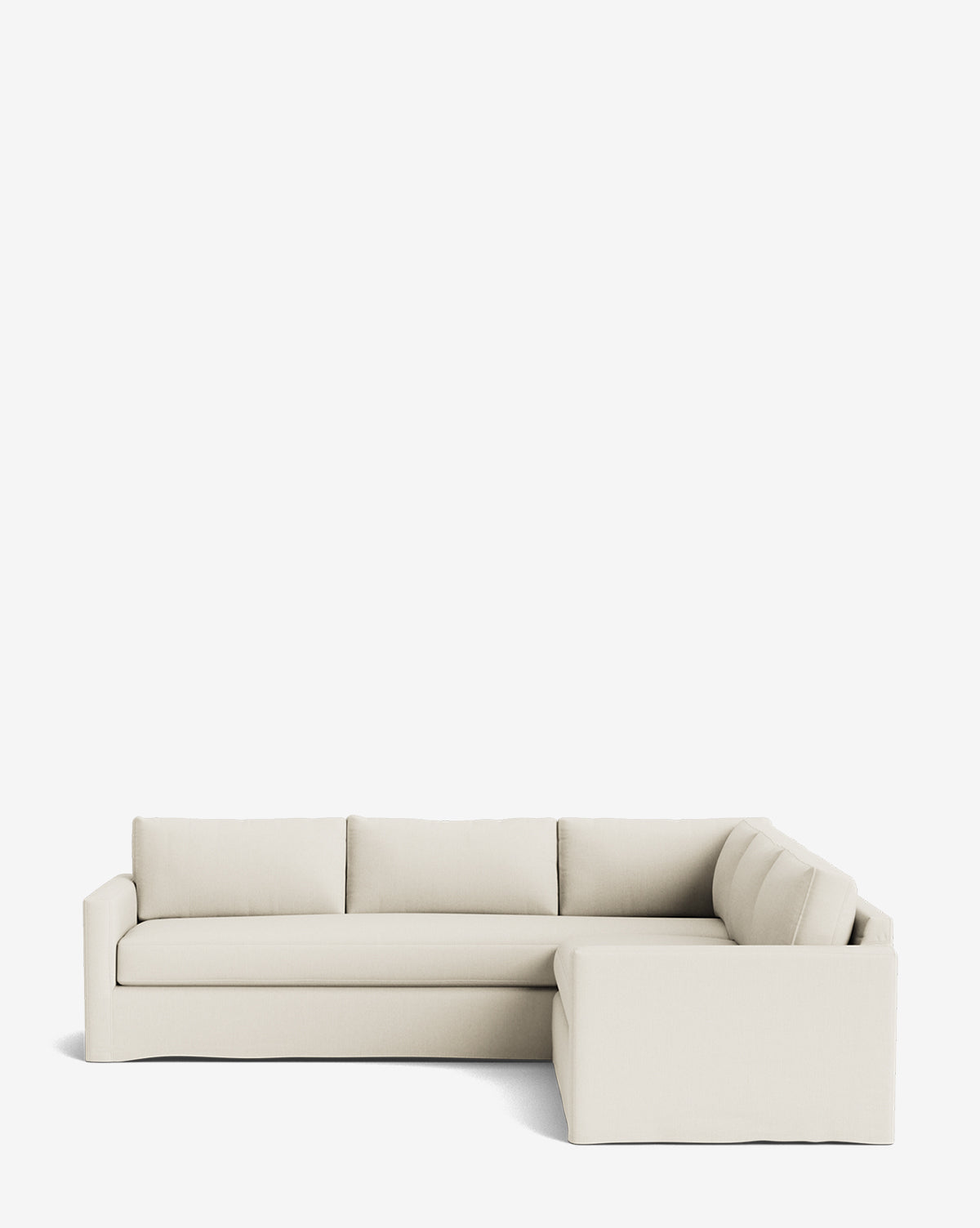 Mira L Sectional Sofa 108" Customizable Fabric, Luxurious Comfort