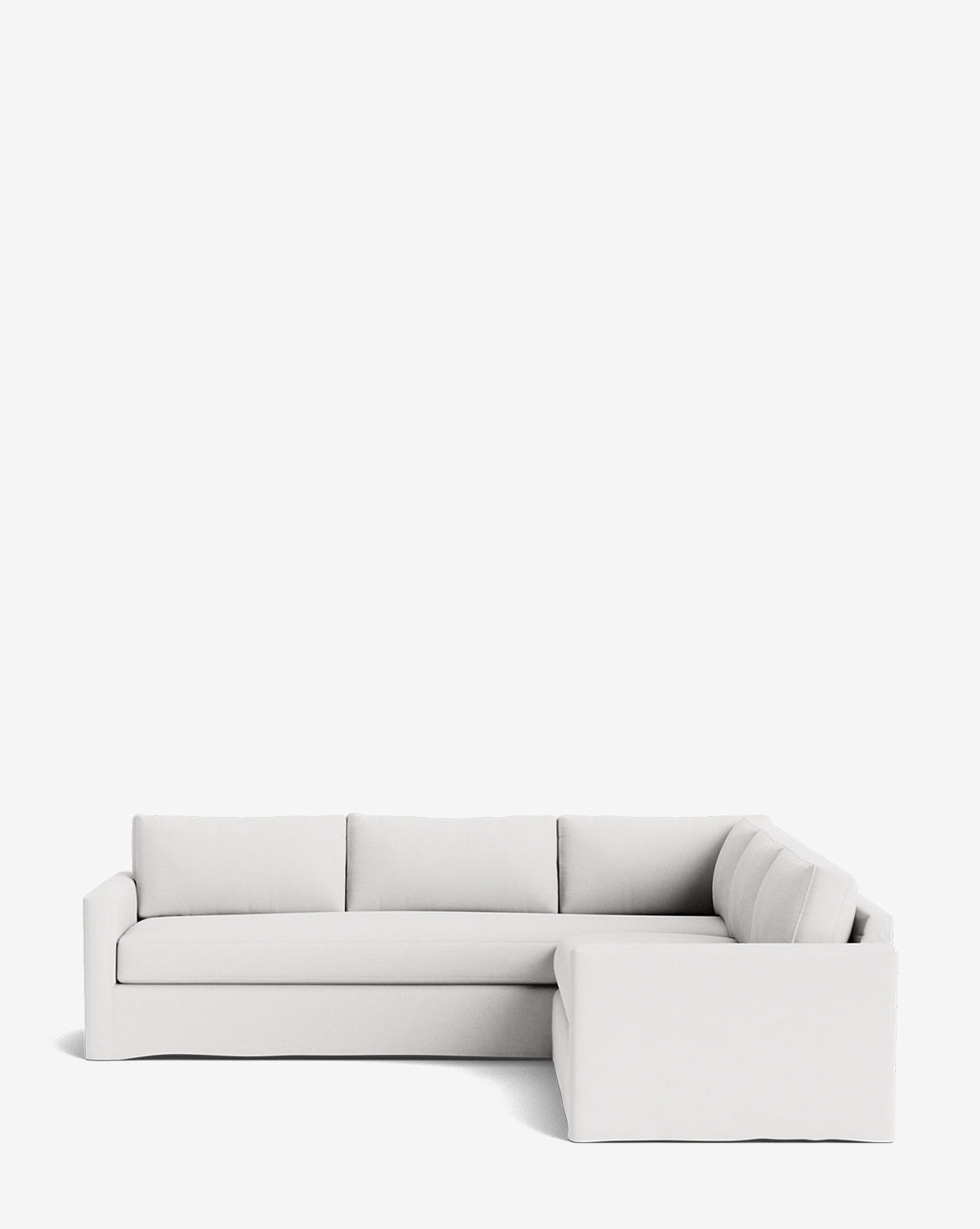 Mira L Sectional Sofa 108" Customizable Fabric, Luxurious Comfort
